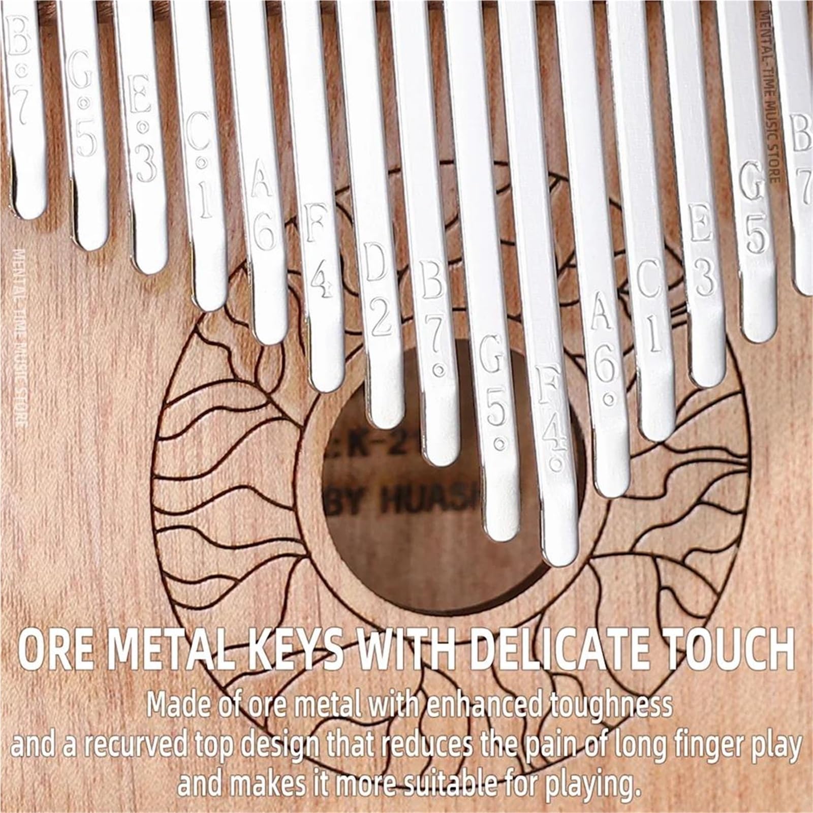 Professional Kalimba 21 Keys Thumb Piano Mahogany Calimba Wooden Keyboard Musical Instrument(Brown)