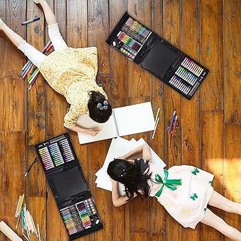 Amazon.com: Darnassus 155-Piece Trifold Easel Art Set, Deluxe