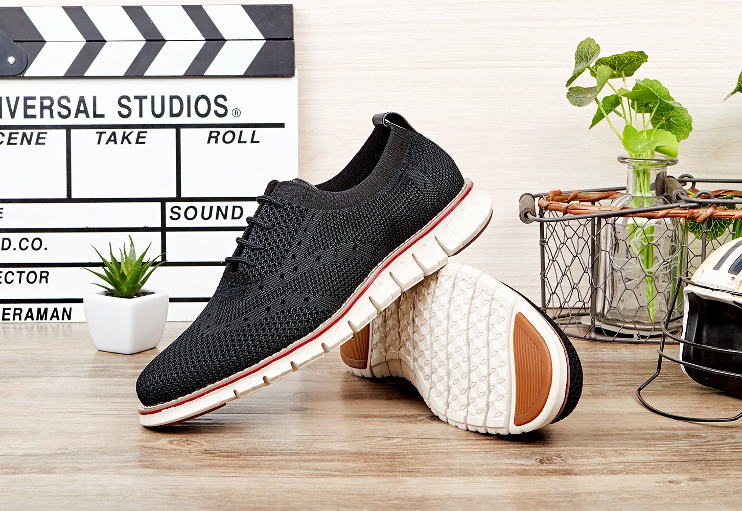 LAOKS Men's Mesh Sneakers Wingtip 