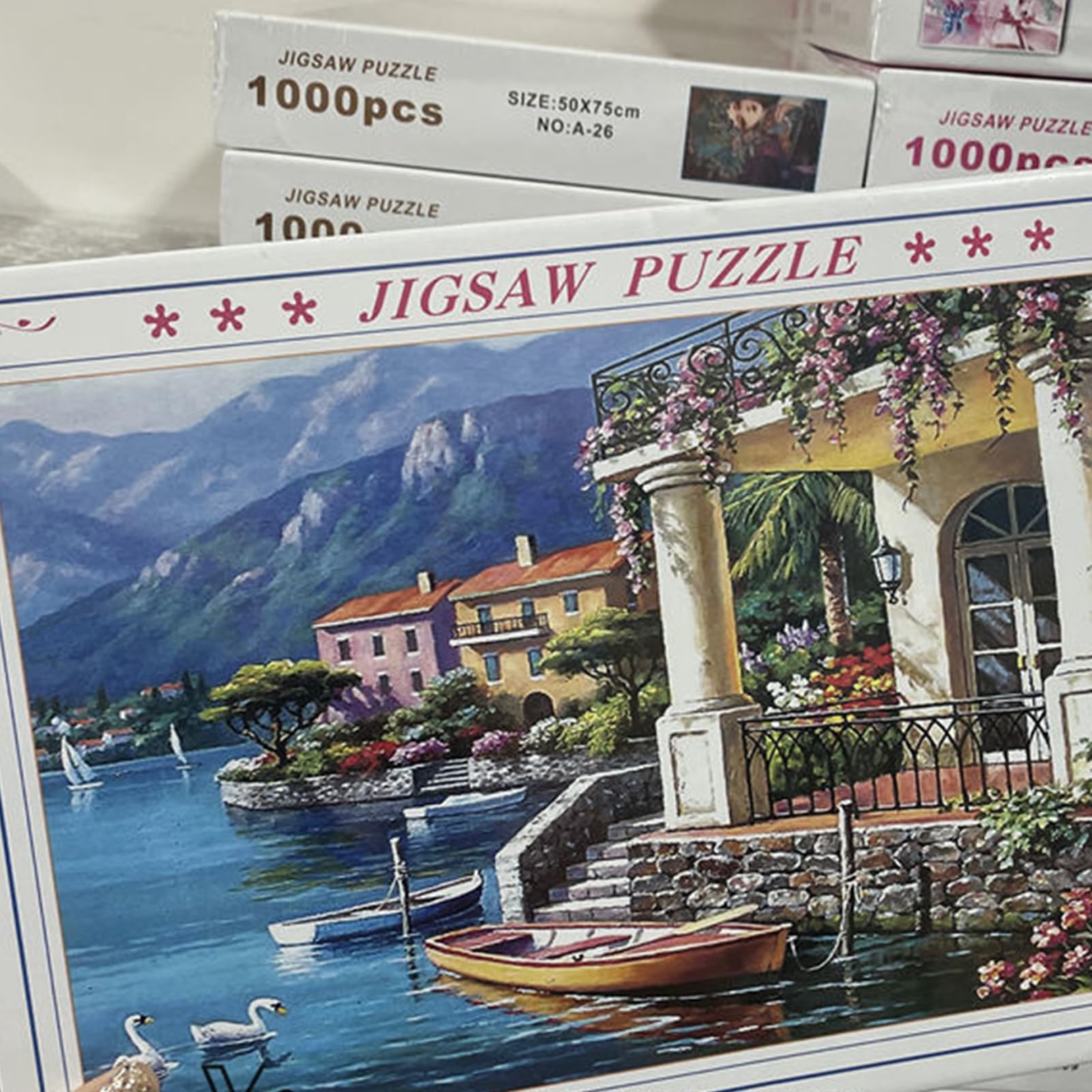 Tuzsocr Jigsaw Puzzles 1000 Pieces for Adults,Family Activity Jigsaw Puzzles Educational Games,for Adults & Kids Age 12 Years Up (French Homestead)
