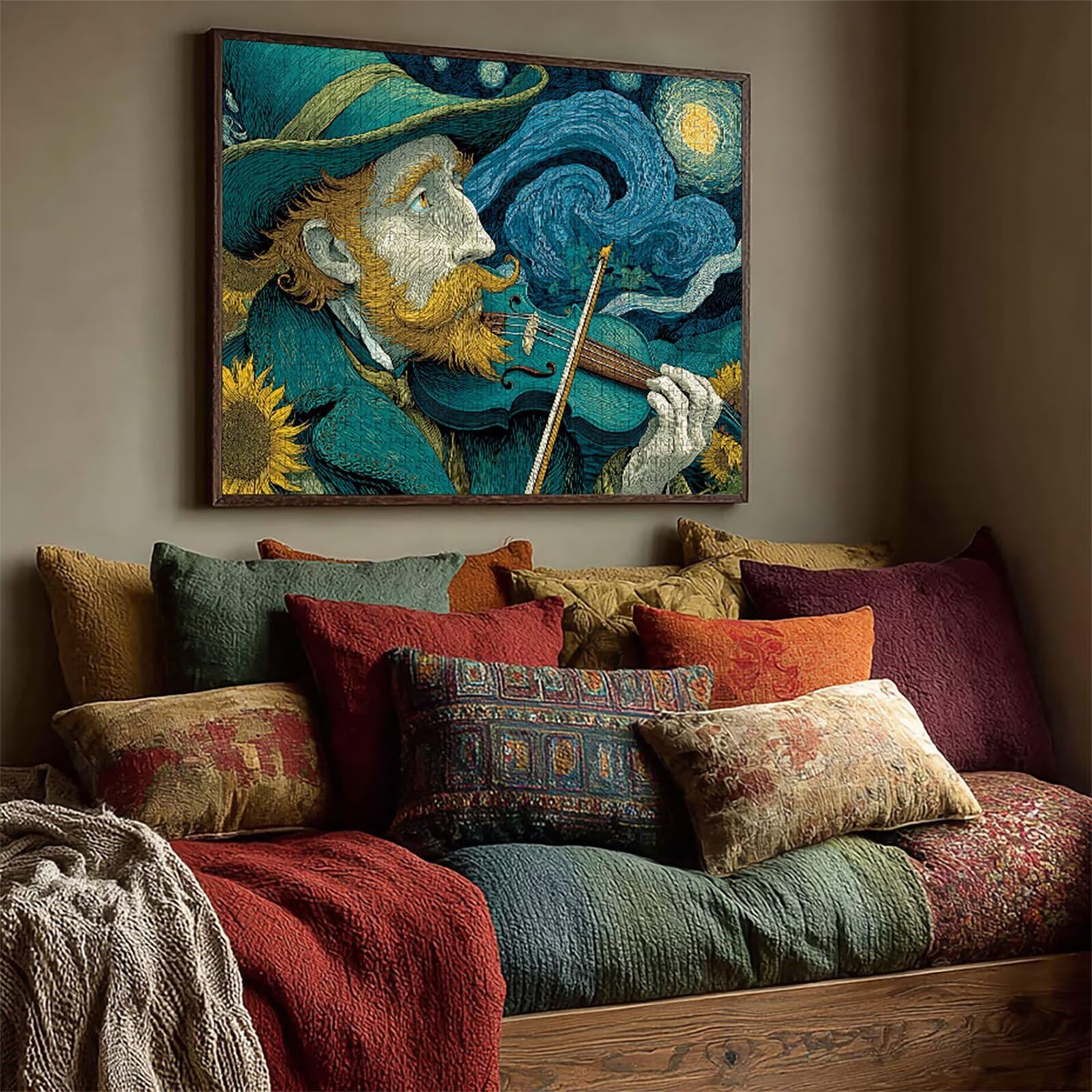 Puzzle Arte con Scatola Cielo Stellato, Musica Puzzle Legno 6000 Pezzi Adulti 179x105cm, Attività di Intrattenimento ad Alta Difficoltà, DIY Classici Gioco, Jigsaw Per Tutta La Famiglia, M-4070