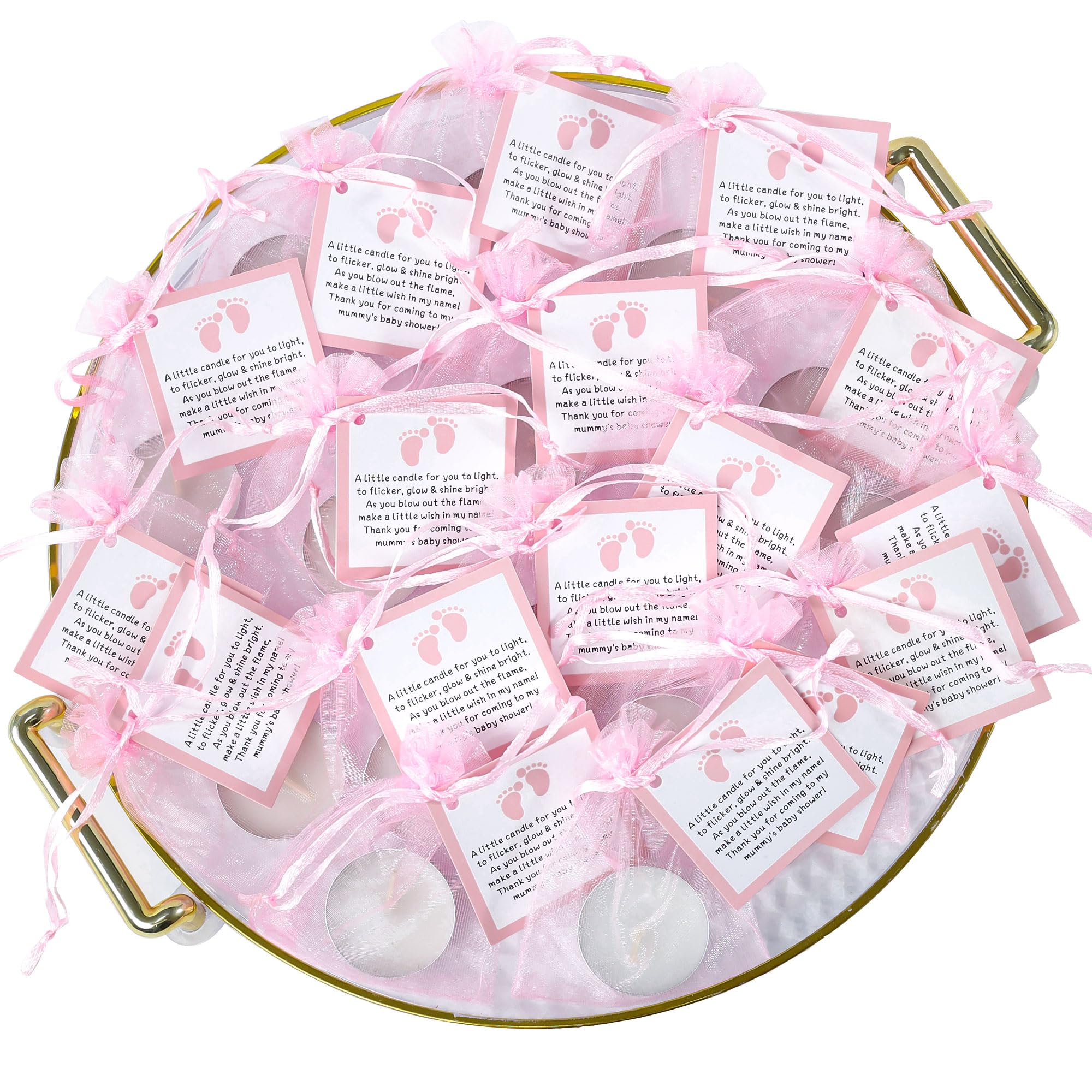 Ju's Favors 50pc Tealight Candles Set Pink
