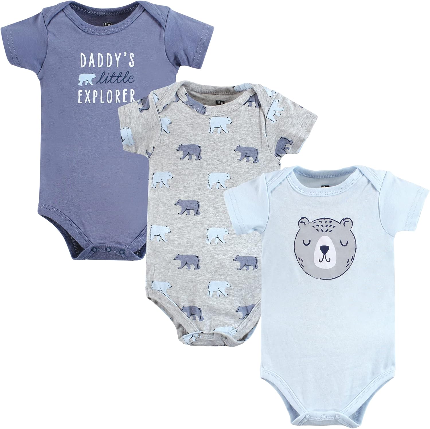 Hudson Baby Unisex Baby Cotton Bodysuits, Mommys New Man, 0-3 Months