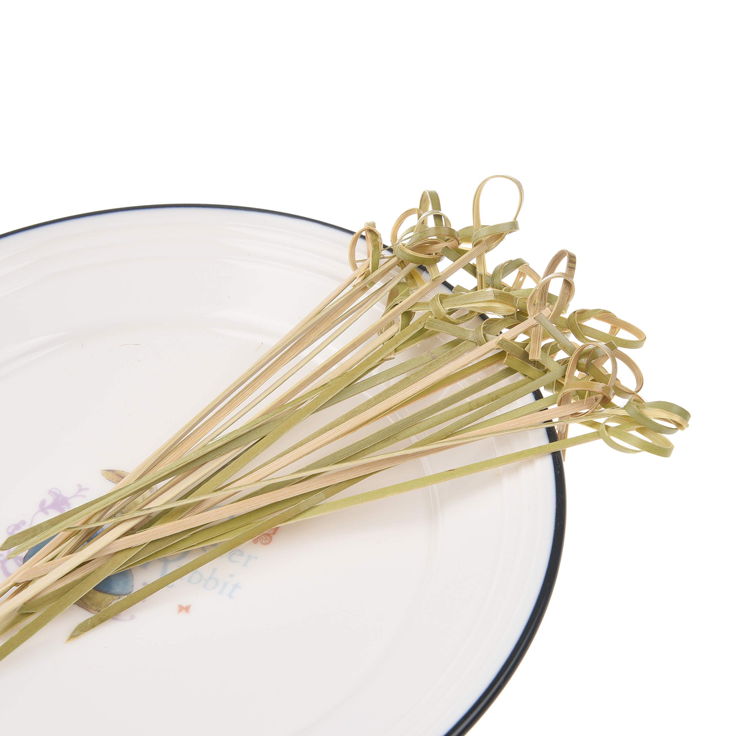 Kare & Kind 200 Spiedini da Cocktail in Bamboo - Spiedini Annodati 15,2 cm - Cocktails, Aperitivi, Hors' D'oeuvre, Yakitori, BBQ, Spiedini di Carne, Frutta e Verdure - Ottimi per Picnic, Feste e Altro