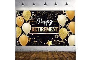 Extra Large Retirement Decorations Banner Backdrop