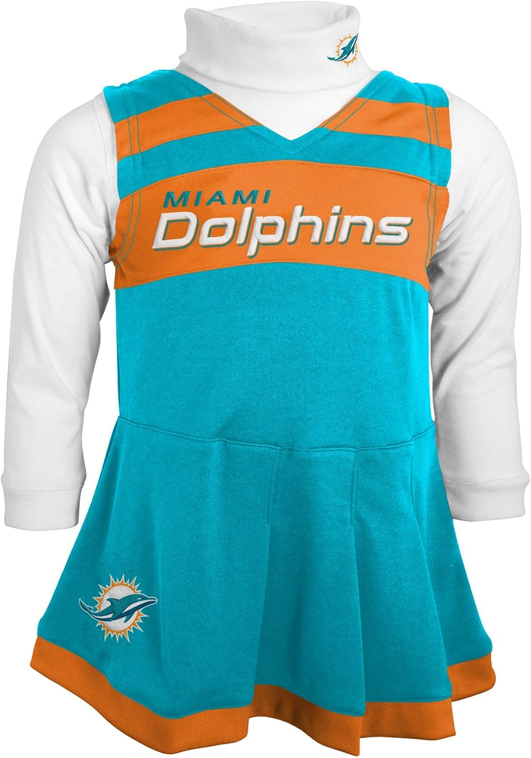 Outerstuff NFL Girls Cheer Jumper Dress with Turtleneck Set