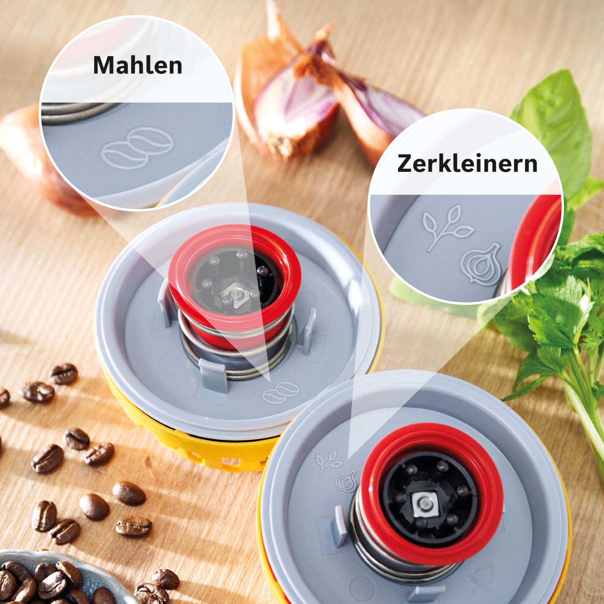 Bosch Multi-Zerkleinerer-Set MUZS68TM, 5-in-1, Mixen, Mahlen, Hacken, Aufbewahren, ToGo-Becher, Zubehör passend für Küchenmaschine Serie 6, Serie 8, OptiMUM