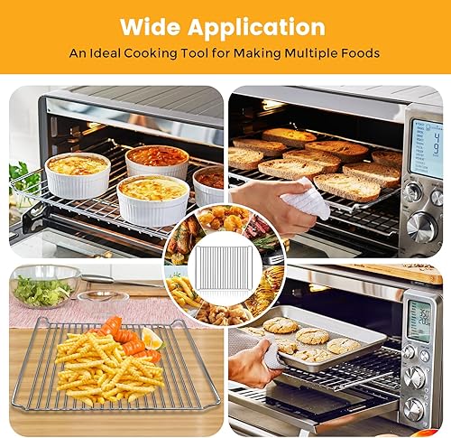 Miniatura 7 de Estante inteligente para horno Breville BOV900BSS, 16.5 x 12.2 pulgadas, accesorios de freidora de aire de acero inoxidable, piezas de repuesto,