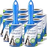 PetLovers Extra Sticky Lint Rollers and Refills - 990 Sheets, Dog and Cat Lint Remover, 9 Packs of Refills