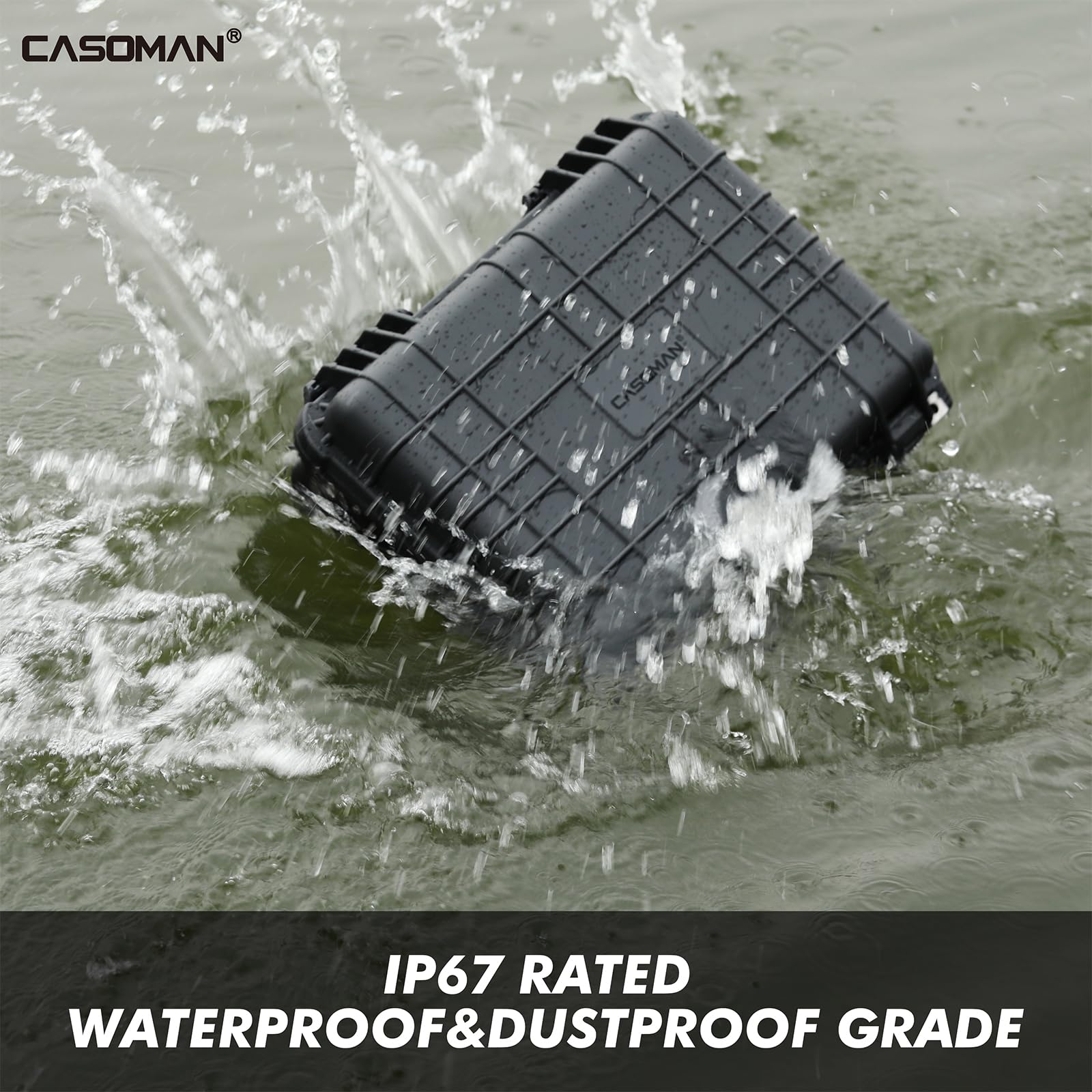 CASOMAN Funda rígida portátil Impermeable