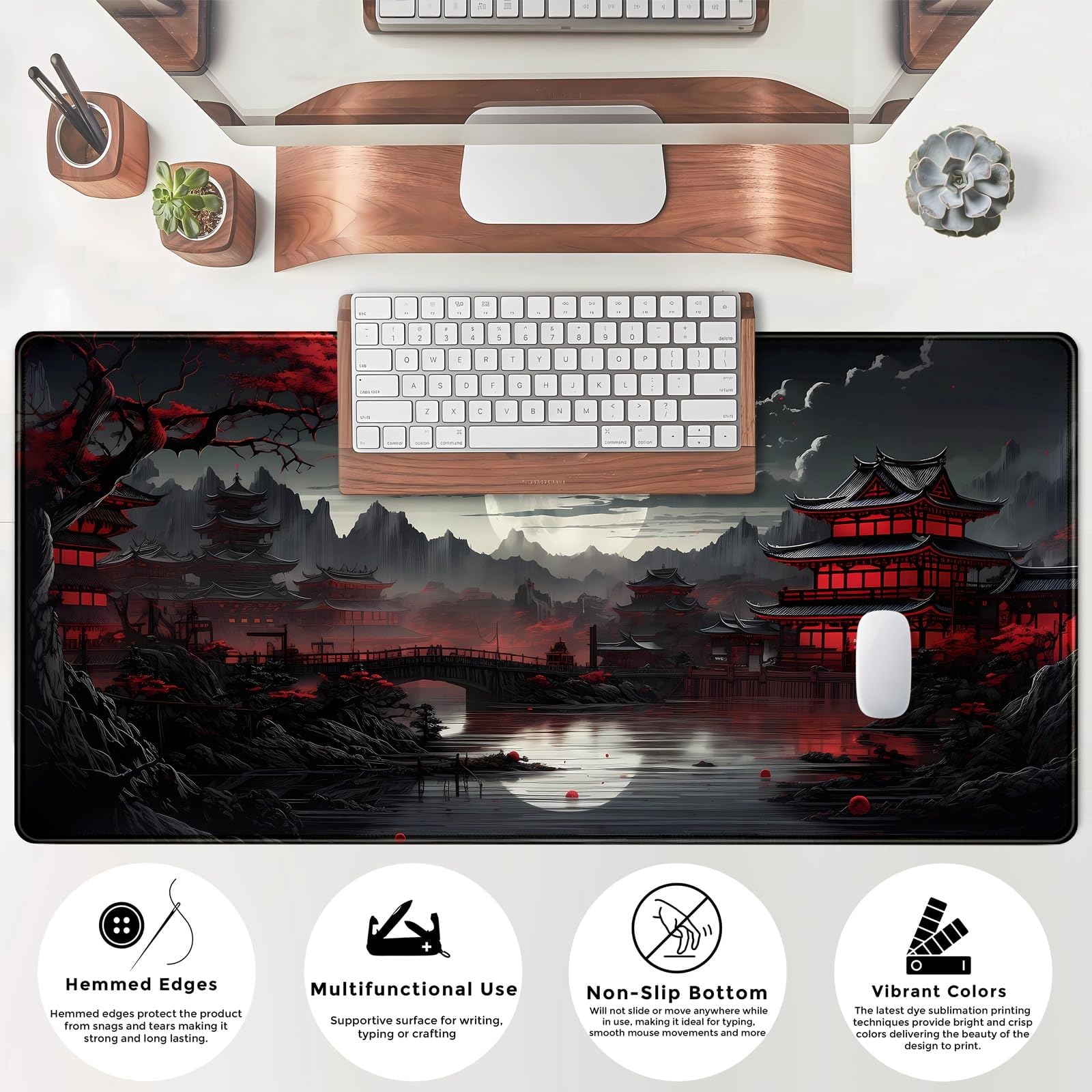 Alfombrilla De Ratón XXL Speed Gaming 800 X 300 mm - Alfombrilla para Ratón, Alfombrilla Escritorio Grande, Mouse Pad Mejora La Precisión Y La Velocidad -Full Moon