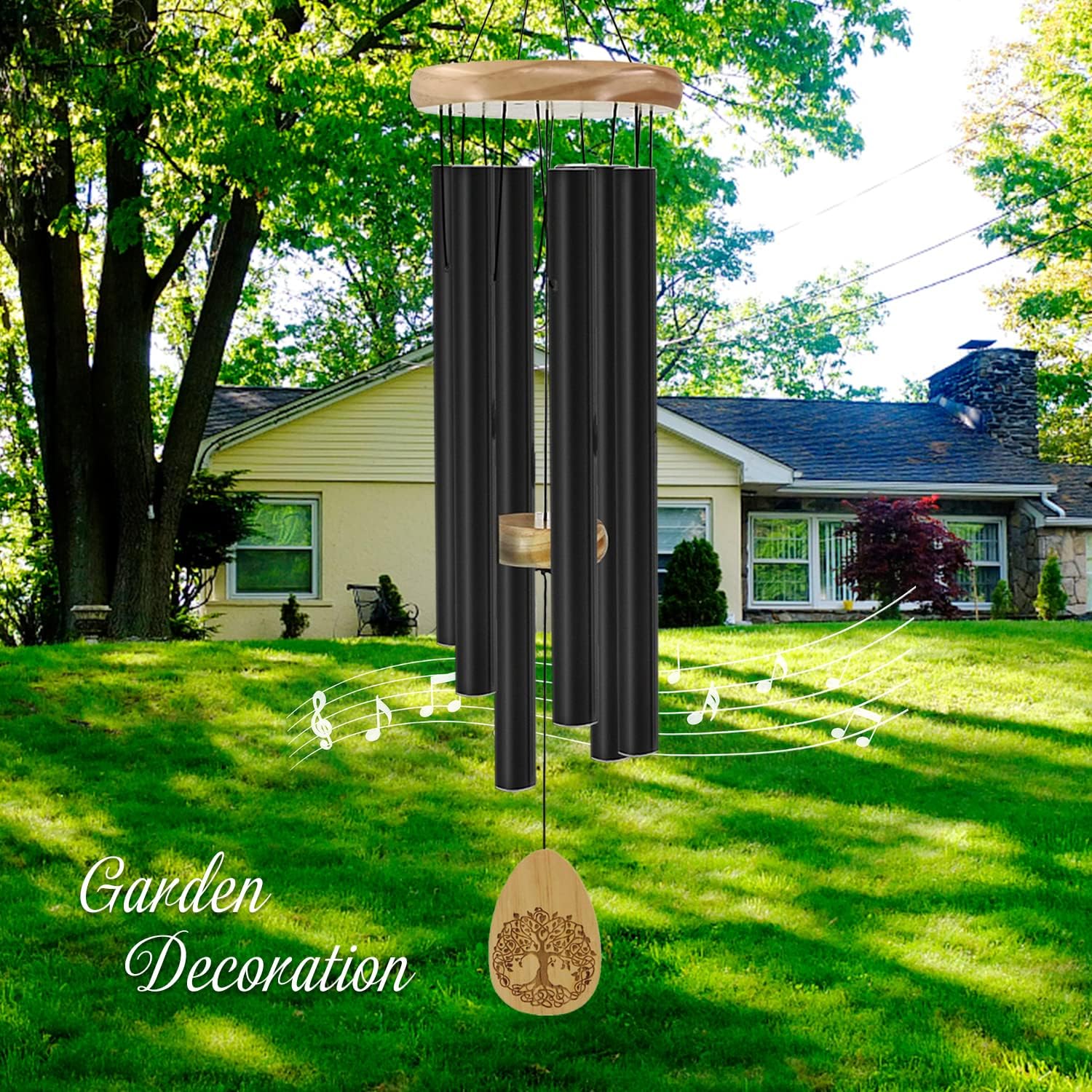 ASTARIN Windchimes Outdoors with Engraved Lifetree, Memorial Wind Chimes for Outside, 30 Inch Windchime Outdoor, Memorial Wind Chimes as Sympathy Gift, Outdoor Decorations for Your Garden, Patio. - Image 5