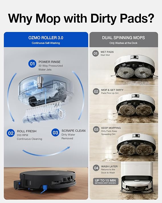 ECOVACS DEEBOT T90 PRO Omni Robot Vacuum and Mop, 30000Pa Blast Suction
