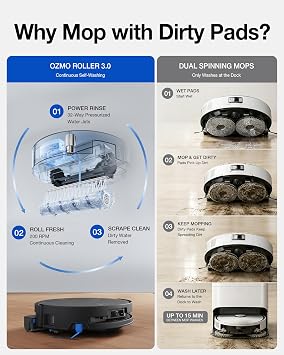 ECOVACS DEEBOT T90 PRO Omni Robot Vacuum and Mop, 30000Pa Blast Suction