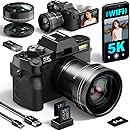 5K&64MP Digital Cameras for Photography&Video, Vlogging Camera for YouTube, Compact...