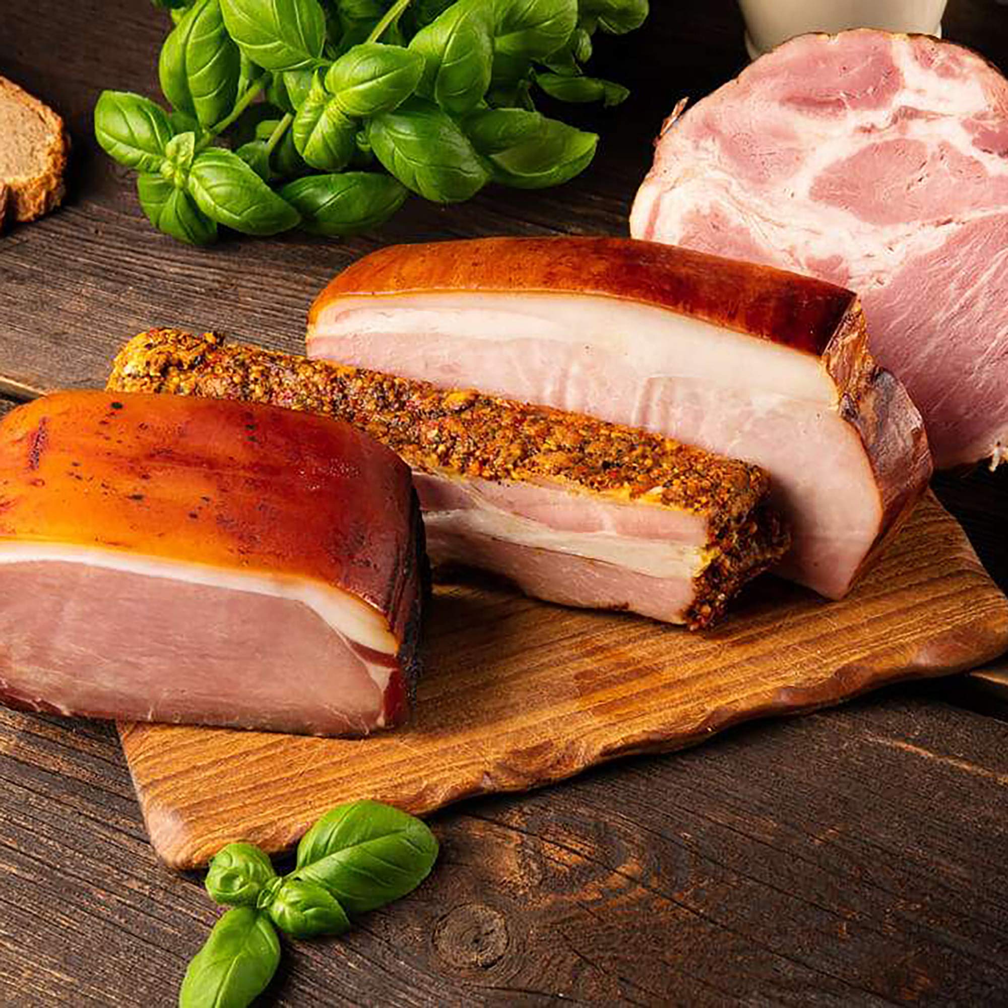 WURSTBARON® Schinken & Speck Wurst Probierpaket mit Oberpfälzer Schwarzrauchschinken, Bauerngeräuchertes, Hüttenspeck