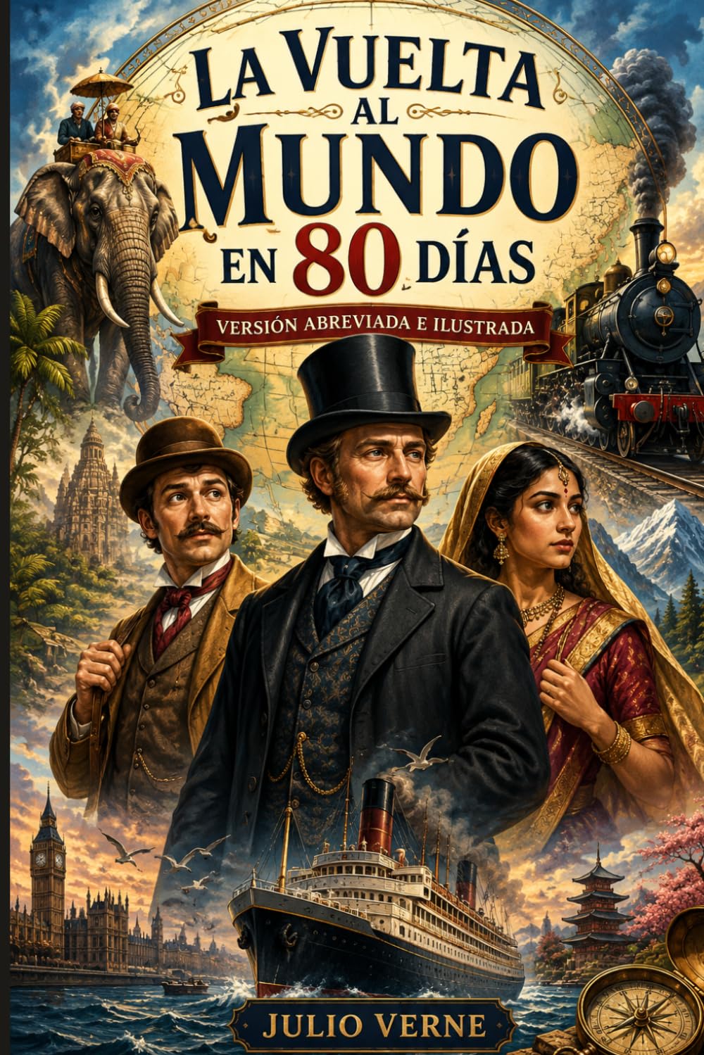 La vuelta al mundo en 80 días: Versión abreviada e ilustrada (Puerta de entrada)