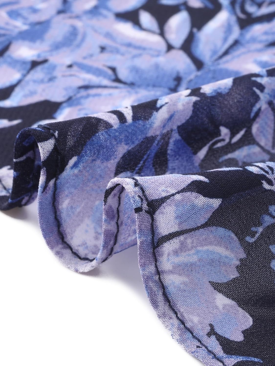 Allegra K Women's Summer Dresses 2026 Wrap Ruffle High Low Hem Round Neck Keyhole Back Sleeveless Floral Dress - Image 5