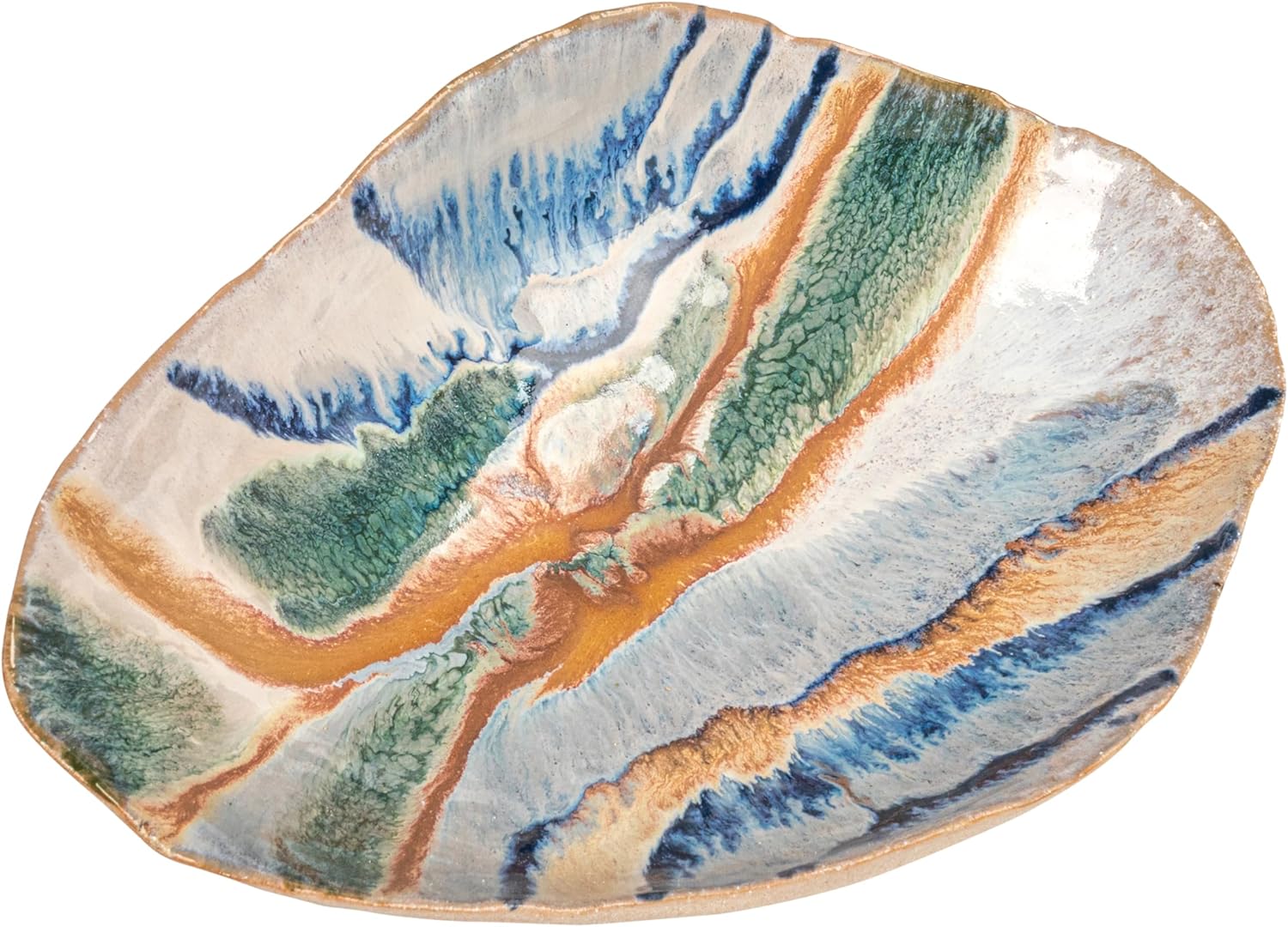 Bloomingville Organic Spectrum Stoneware Footed Bowl, Multicolor