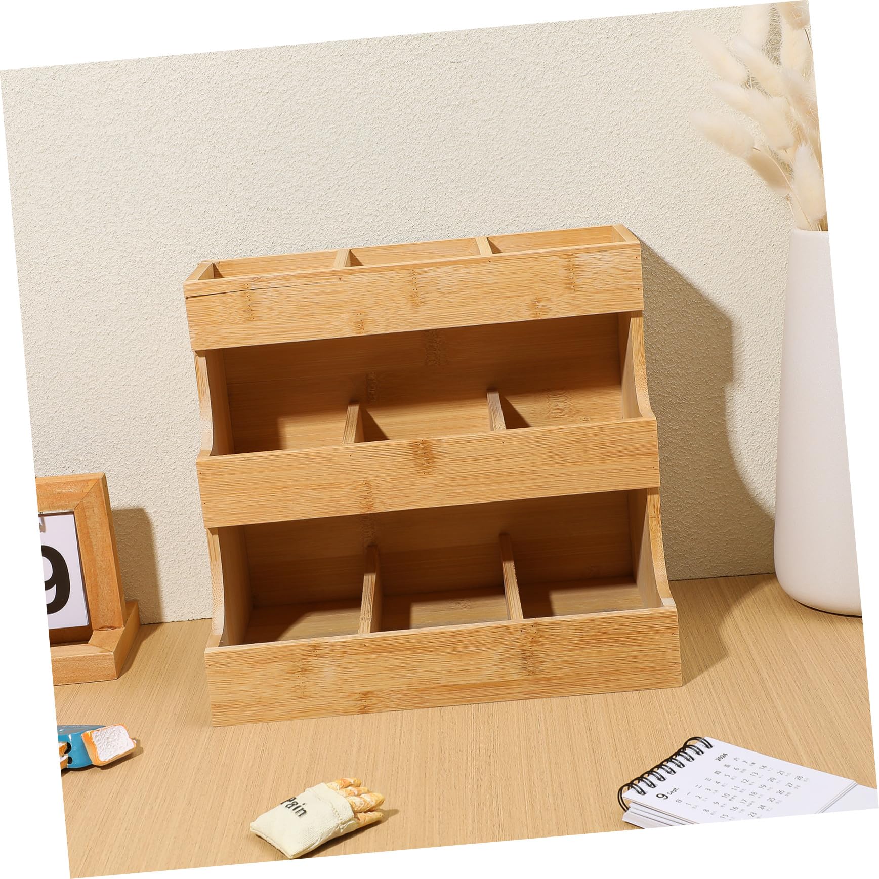 iplusmile Portabustine tè in Legno Resistente capacità Elevata, Organizer Raffinato per Bustine di tè e caffè, per Conservare Bustine in Cucina o Ufficio