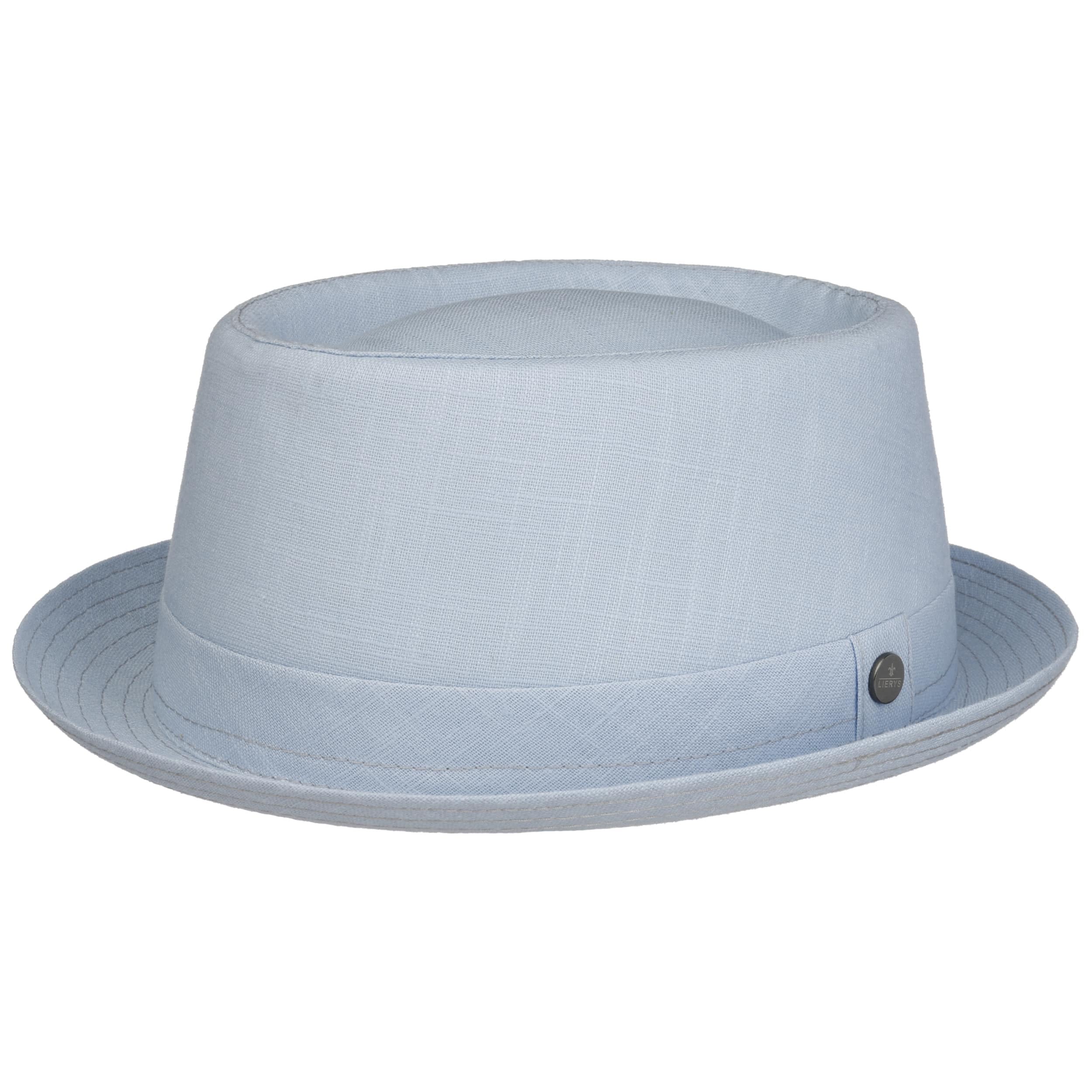 LIERYS Pork Pie Leinenhut meliert Made in Italy Herren Damen Sommer Winter
