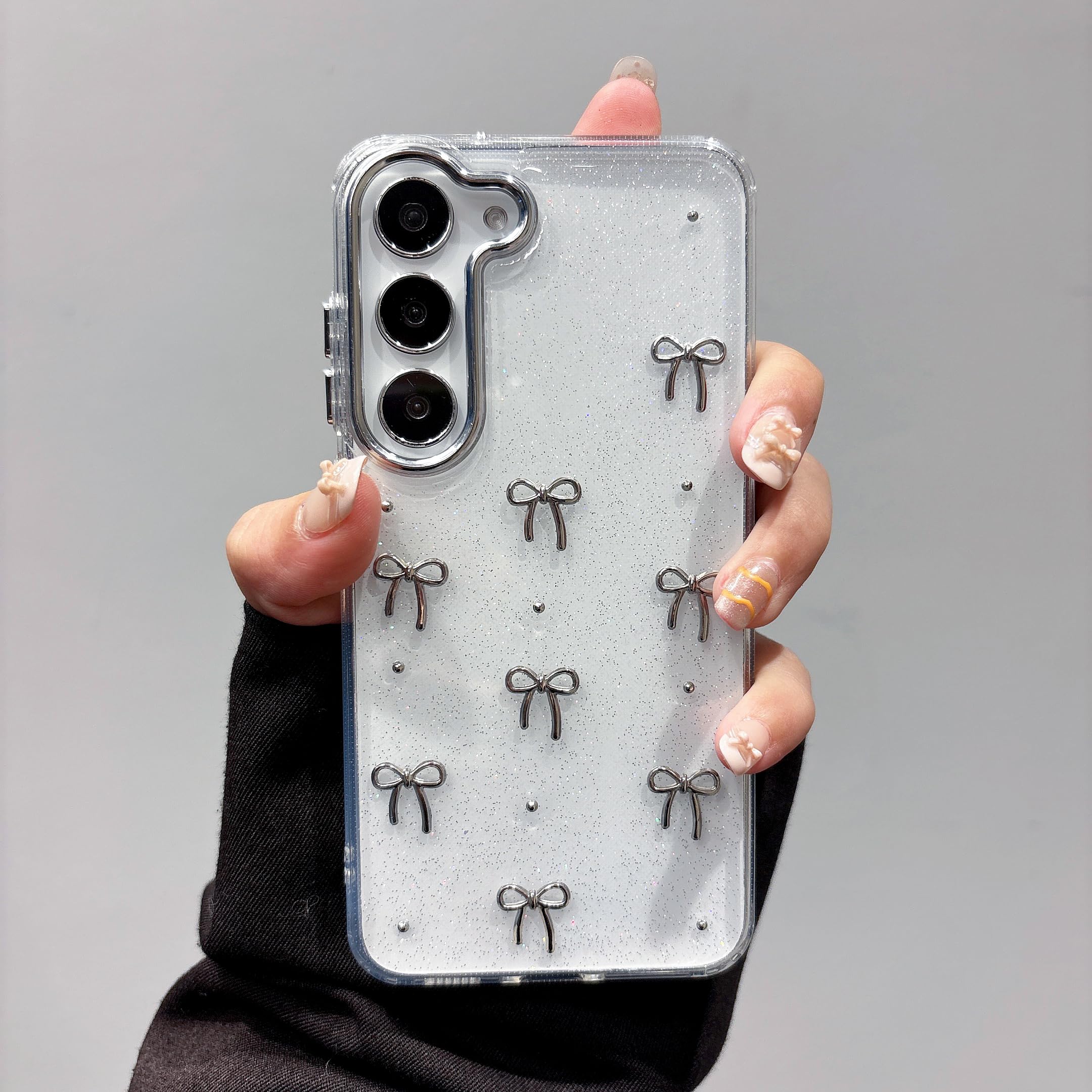 Amazon.co.jp: QLTYPRI 対応 Galaxy A55 5G ケース クリア シルバー