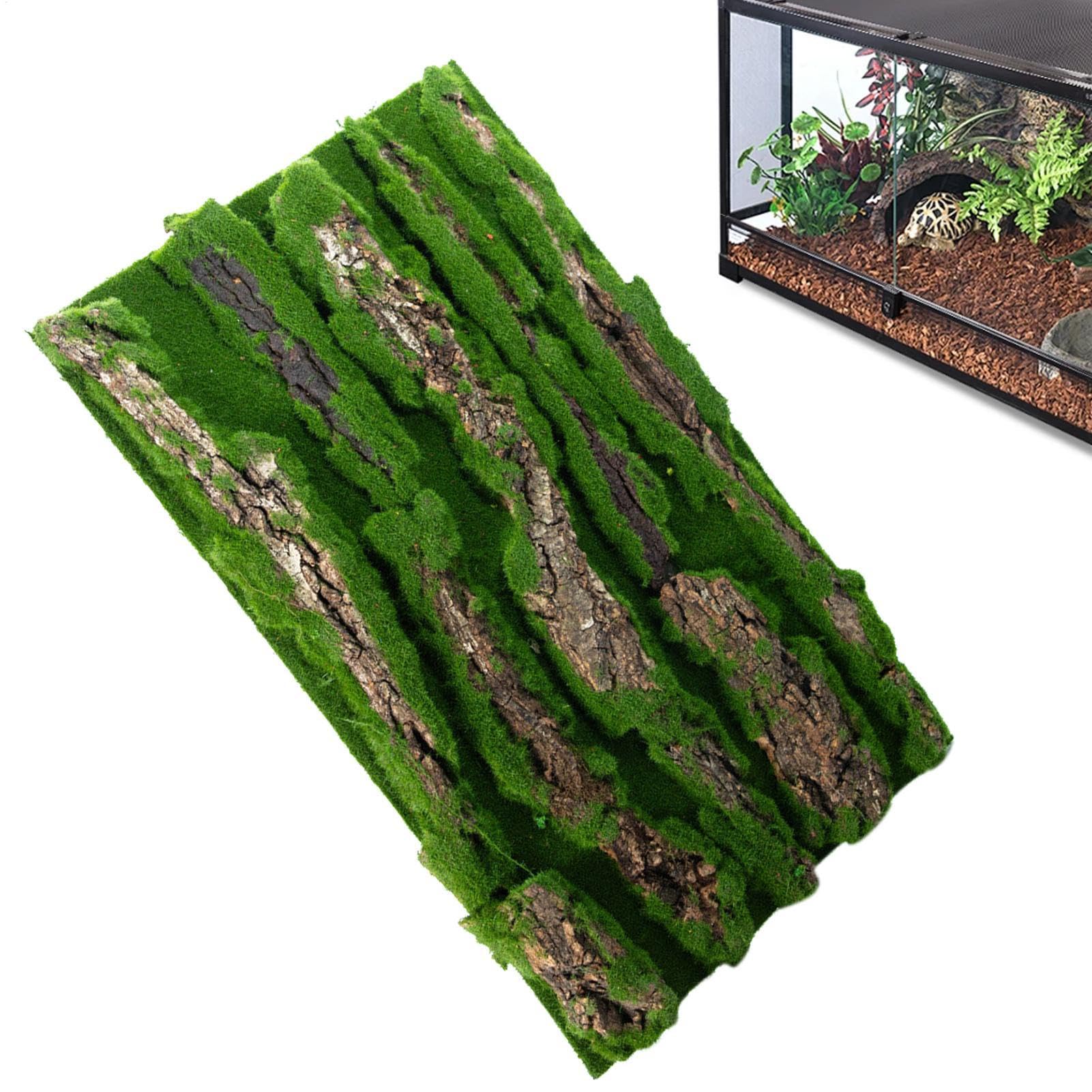 Sfondo per terrario in sughero, per habitat, corteccia, sfondo da parete, muschio artificiale 3D, corteccia di floccaggio per scatole per animali domestici, 30 x 50 cm