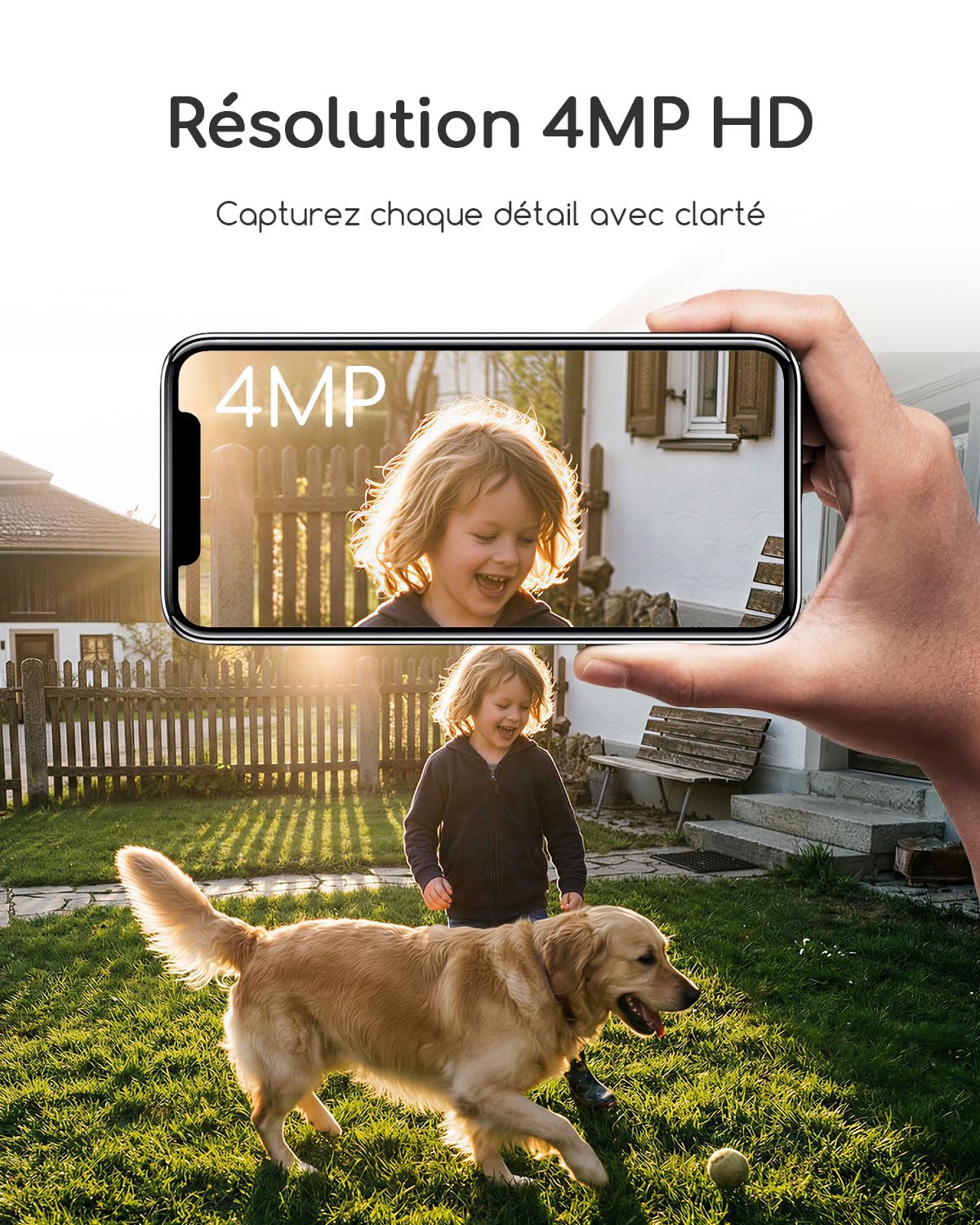 COOAU 4MP Camera Surveillance WiFi exterieure sans Fil, Stockage Local 64 Go, Kit 2 Caméras + Base, sans Abonnement, 365 Jours avec Technologie Solaire BC, WiFi 2.4/5GHz - 2