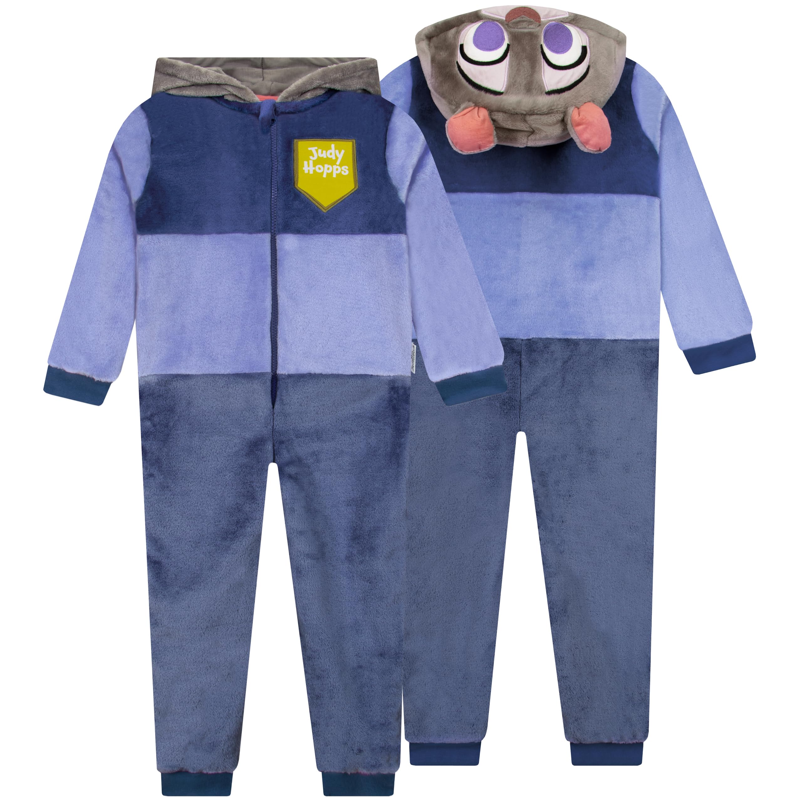Disney Grenouillere Enfant avec Oreilles 3D, Pyjama Combinaison Enfant Zootopie, Surpyjama Fille Judy Hopps