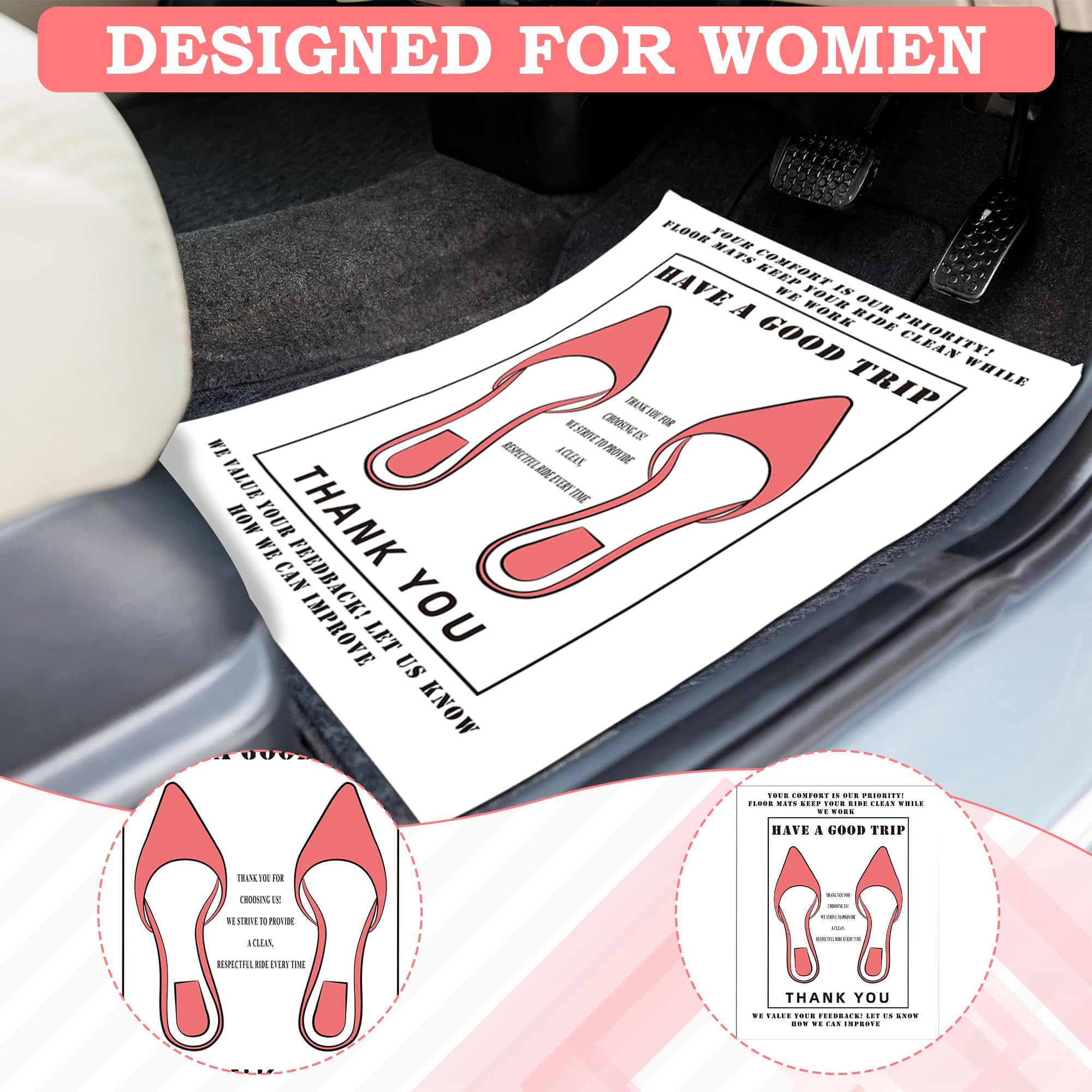 Windspeed 100P Upgrade Material Paper Floor Mats for Cars Disposable Floor Mats for Car Detailing Vehicles Disposable Pedal — view 6