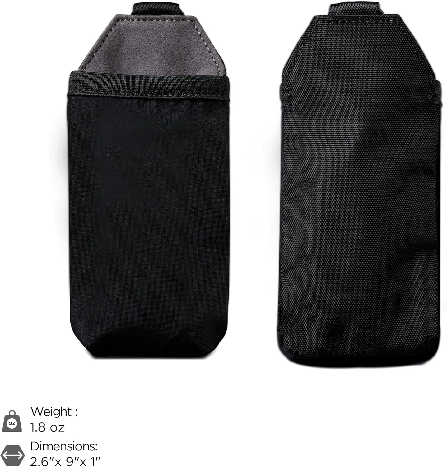 ALPAKA HUB Sunglasses Pouch - Microfibre Lined Stretch Holder with Anti Scratch Nylon 840D Weatherproof Fabric Travel Glasses Small Organizer Men & Women - HUB Clip Attaches Backpack Strap