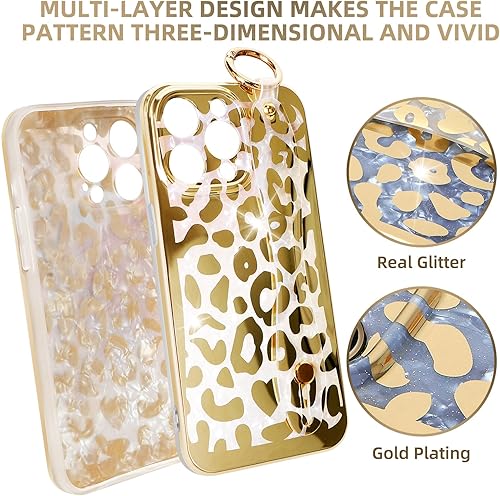 Miniatura 7 de Funda para iPhone 14 Pro Max con función atril para Apple iPhone 14 Pro Max de 6.7 pulgadas (patrón de piel de leopardo)