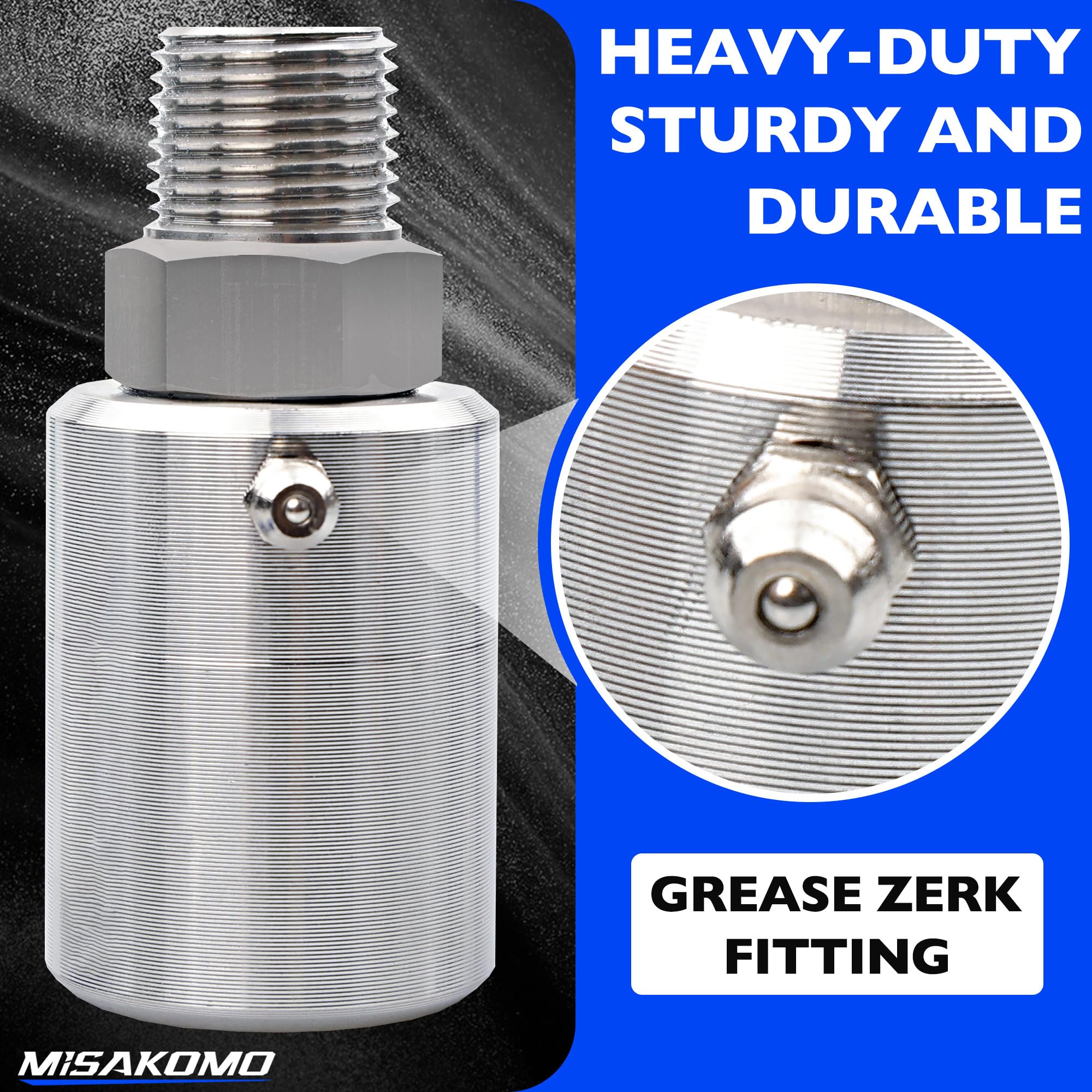 Misakomo 1/2 Inch MXF Hose Reel Swivel with Grease Zerk- 5124-Ni