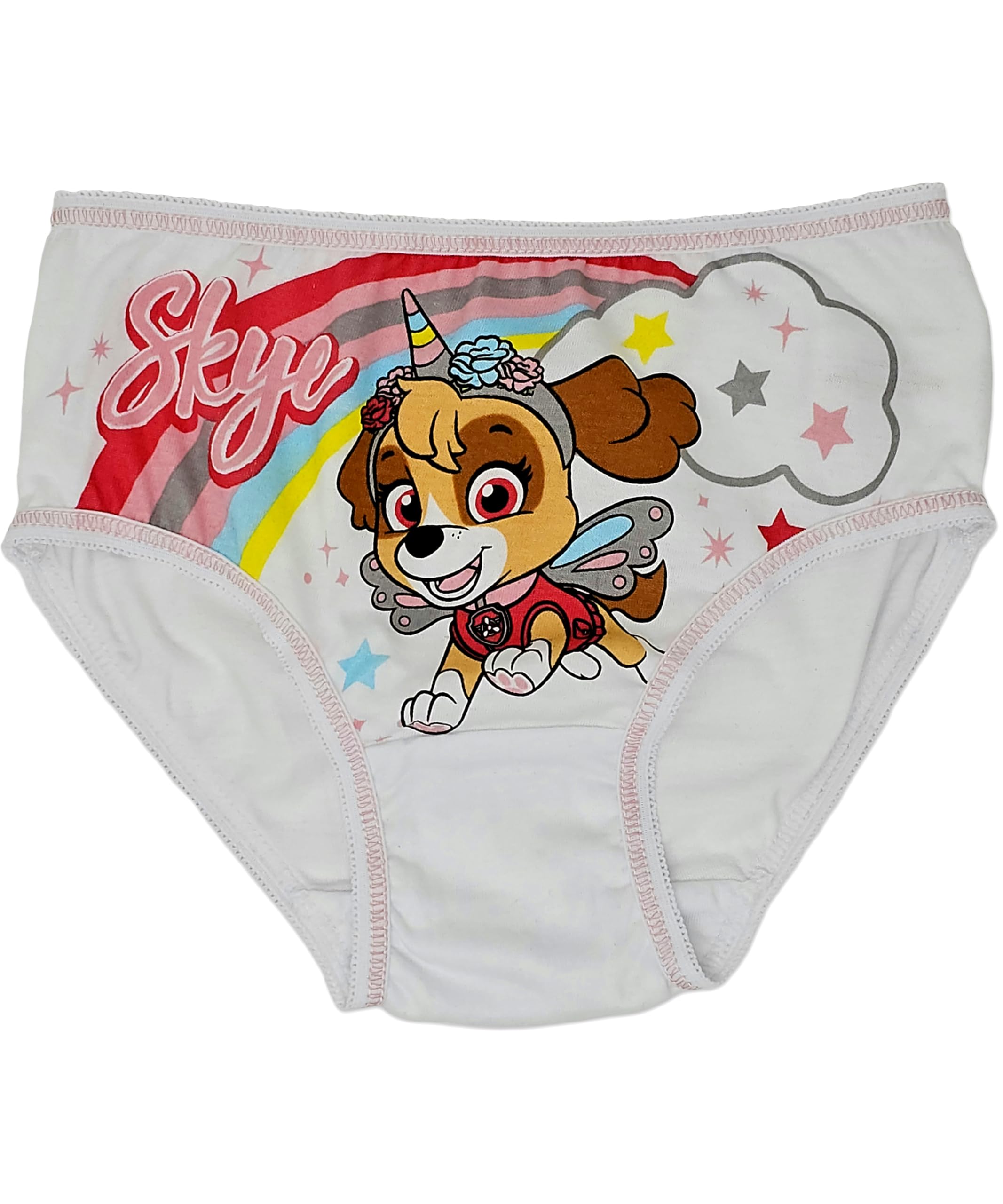Lot de 5 slips 100 % coton pour fille – Skye et licornes 18 m à 7 ans
