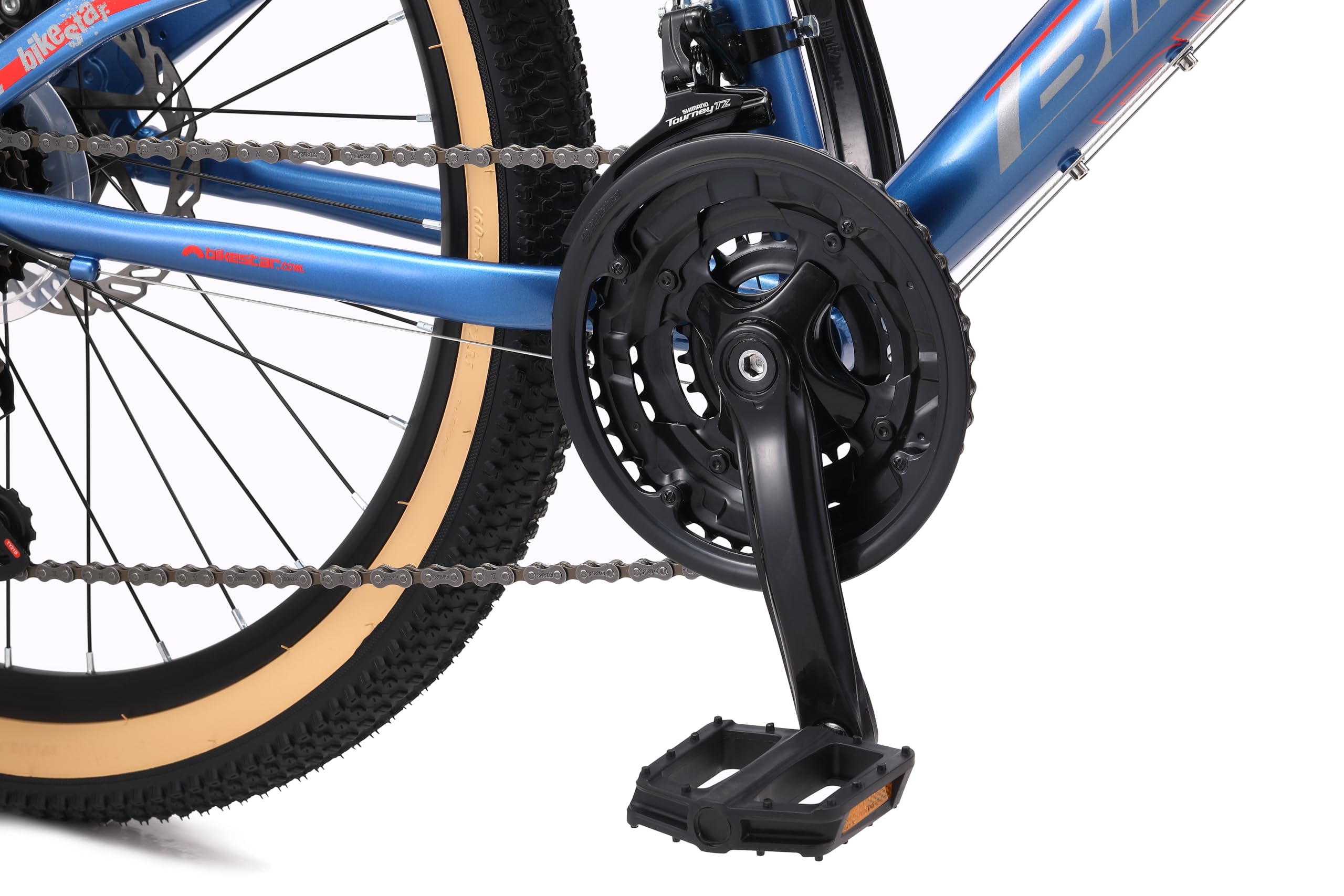 BIKESTAR MTB Mountain Bike Alluminio per Bambini 10-13 Anni | Bicicletta 24 Pollici 21 velocità Shimano, Hardtail, Freni a Disco, sospensioni