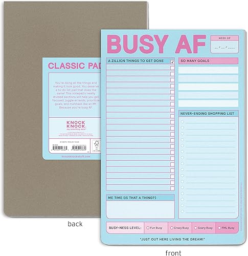 Miniatura 2 de Knock Knock Bloc de lista de tareas por hacer de la almohadilla de AF ocupado, 6 x 9 pulgadas