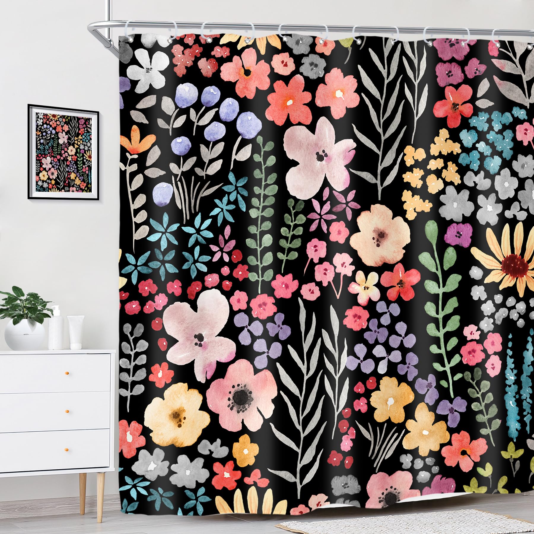 Yookeb Cortina De Ducha De Baño Afroaericana De 60 Pulgadas De Ancho