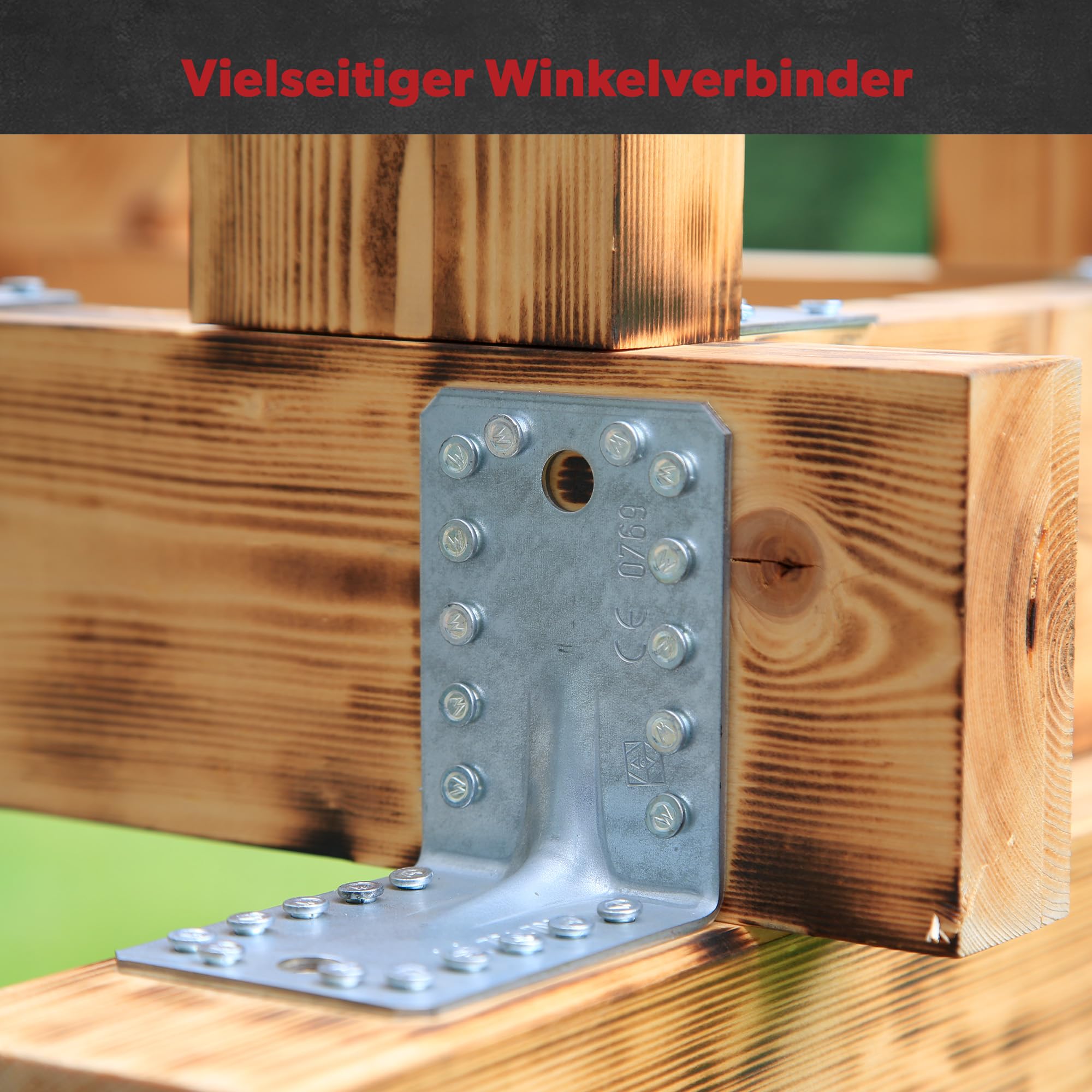 siwitec Winkelverbinder mit Sicke aus rostfreiem Edelstahl | 70 x 70 x 55 mm | 25 Stück | Holzverbinder mit Korrosionsschutz | Schwerlastwinkel für Holzkonstruktionen | Winkel | Verstärkung