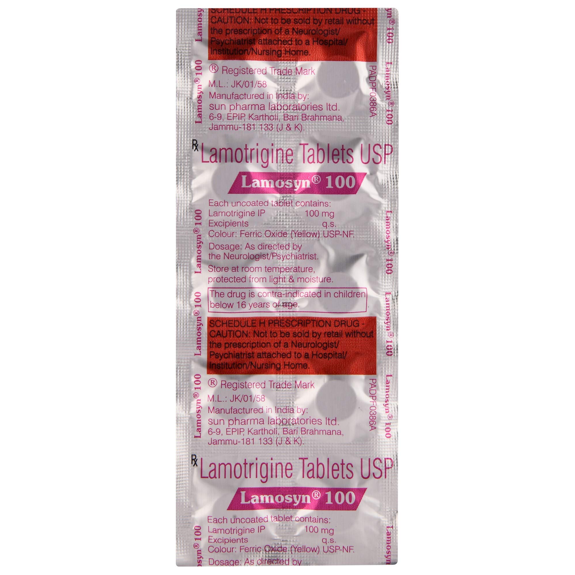 Lamosyn 100 - Strip of 10 Tablets