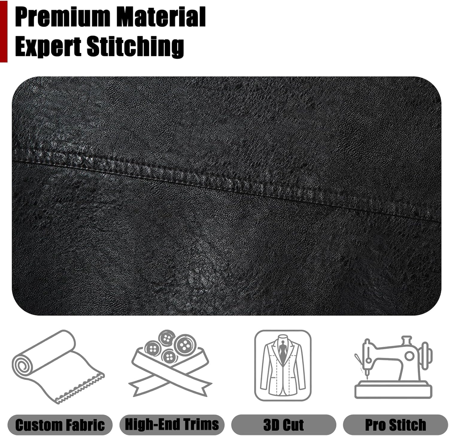 LOMENG Casual Stand Collar PU Faux Leather Jacket Motorcycle Bomber Jacket Slim Fit Biker Coat for Men