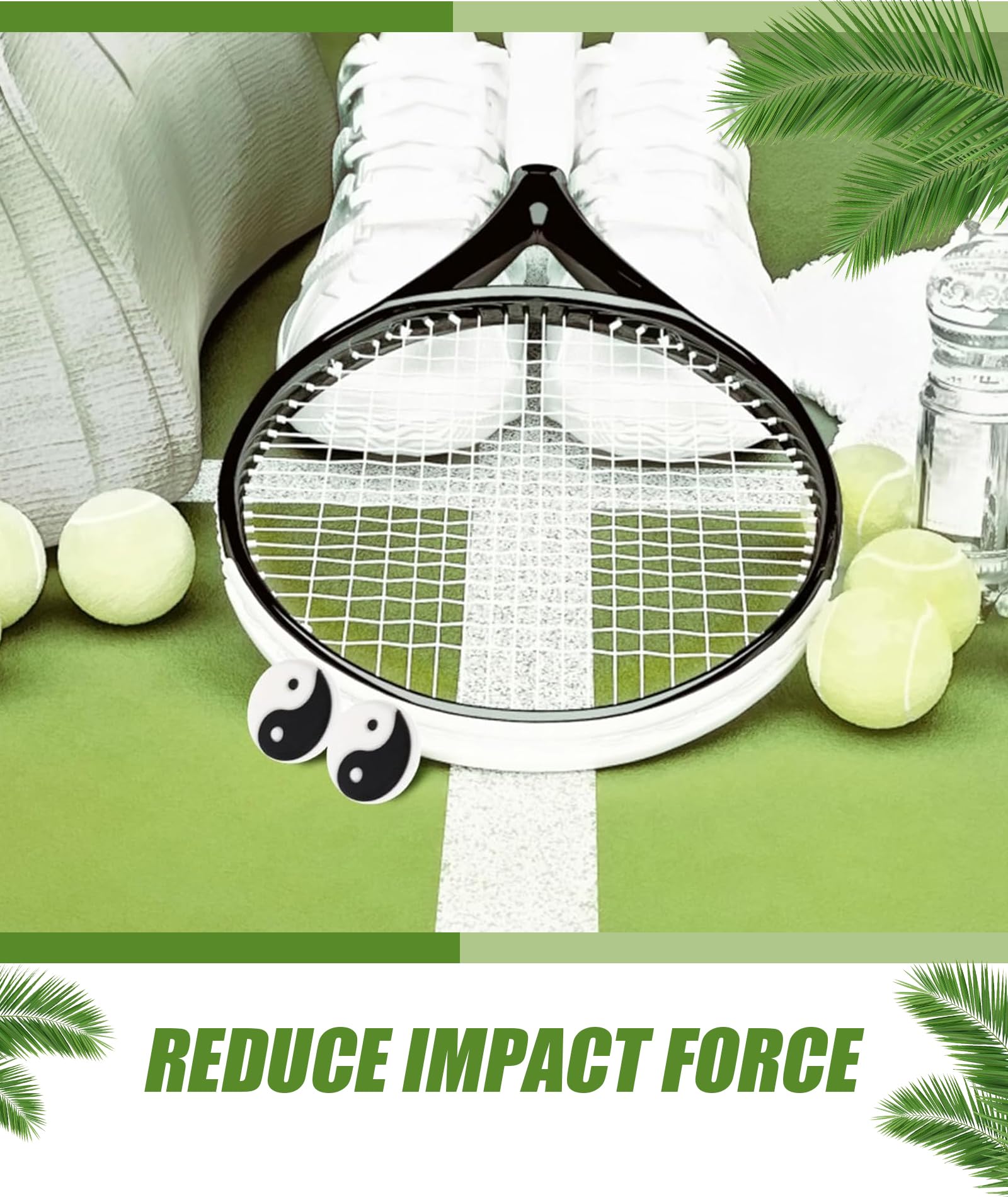 12PCS Tennis Dampener, Dampener for Tennis Racket, Reduce Hand Vibration and Improve Comfort, Black and Orange Dampeners for Tennis Players Fits Most Tennis Dampener, Orange 2
