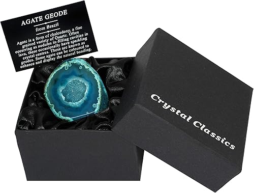 Agate Geode Turquesa Caja de RegaloPequeño