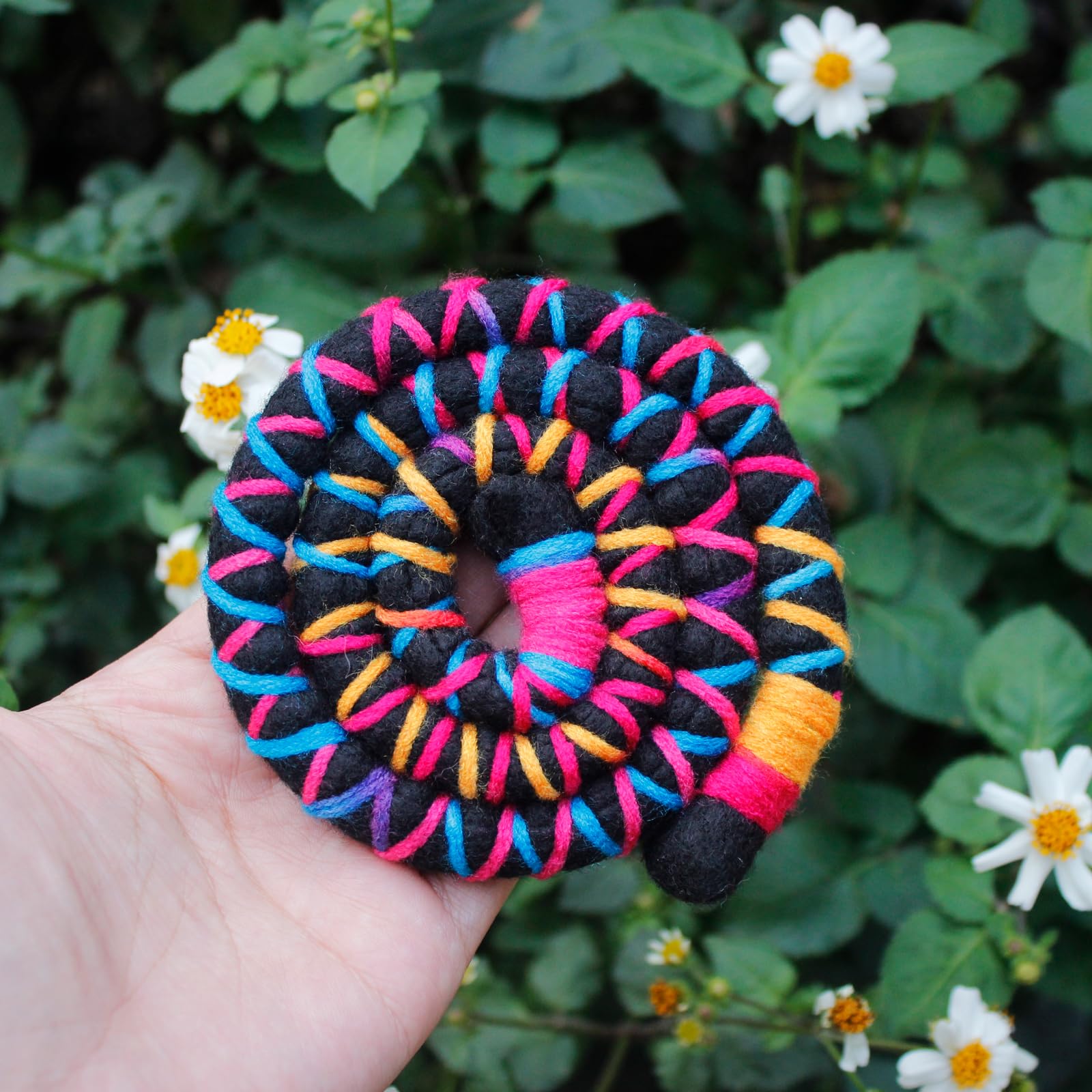 Spiral Lock Hair Tie Dreadlock Accessory Bendable Hair Ties for Women and Men Ponytail Holders Colorful Dreadlock Hair Tie Long Dreads Thick Curly Hair Holder (Rainbow) - Image 3