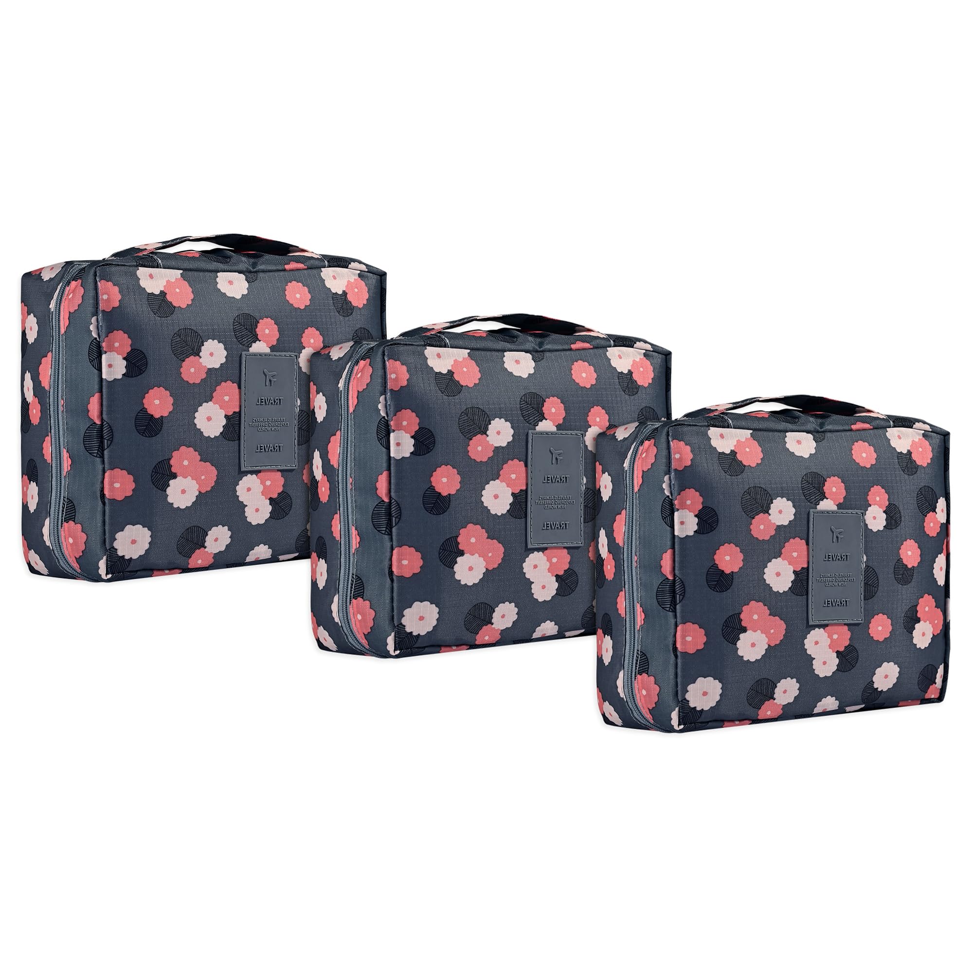 Pack of 5 Multi-Compartment Travel Toiletry Pouches for Men