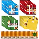 JoyCat 24 Pack Tic Tac Toe Board Game,Christmas Party Favors for Kids,Classroom Prizes for Goodie Bag Stuffers,Gifts for Students with Envelope,Easy to Store(Farm)