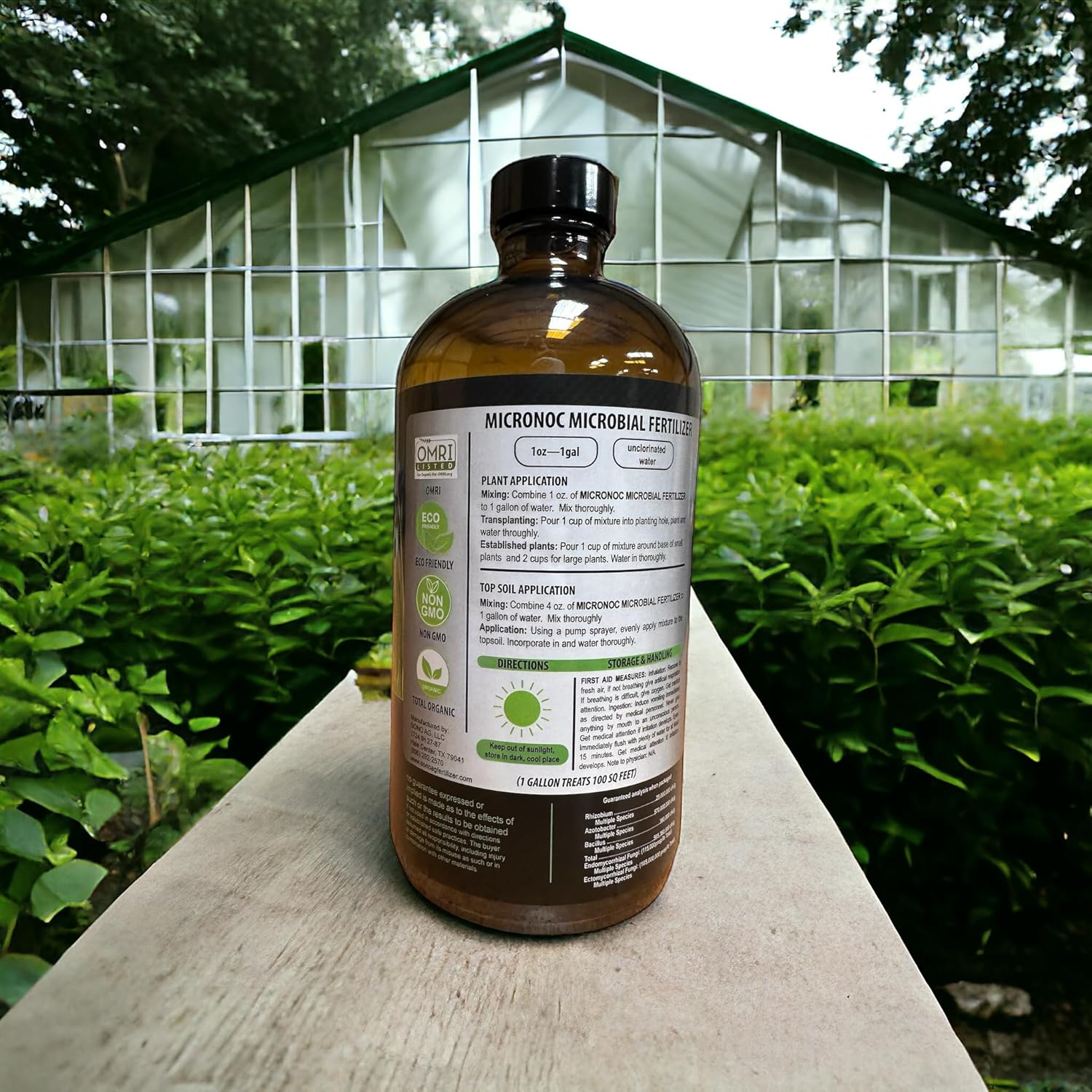 Microbial Fertilizer Soil Amendment - Root Enhancer - Increased Yields - Nitrogen Fixation - Active and Living Liquid Microbial Concentrate (16 fl oz)