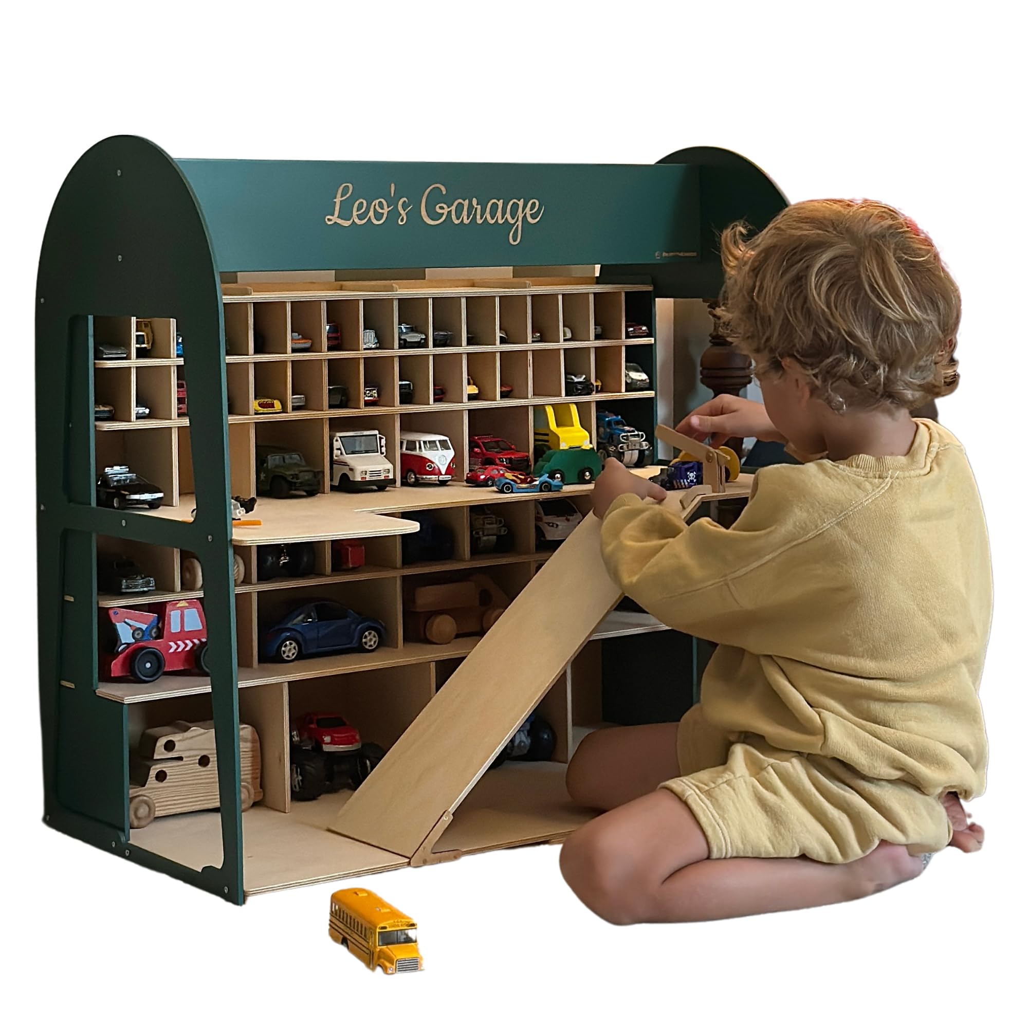Amazon.com: Enjoy The Wood Toy Parking Garage with Elevator Wooden