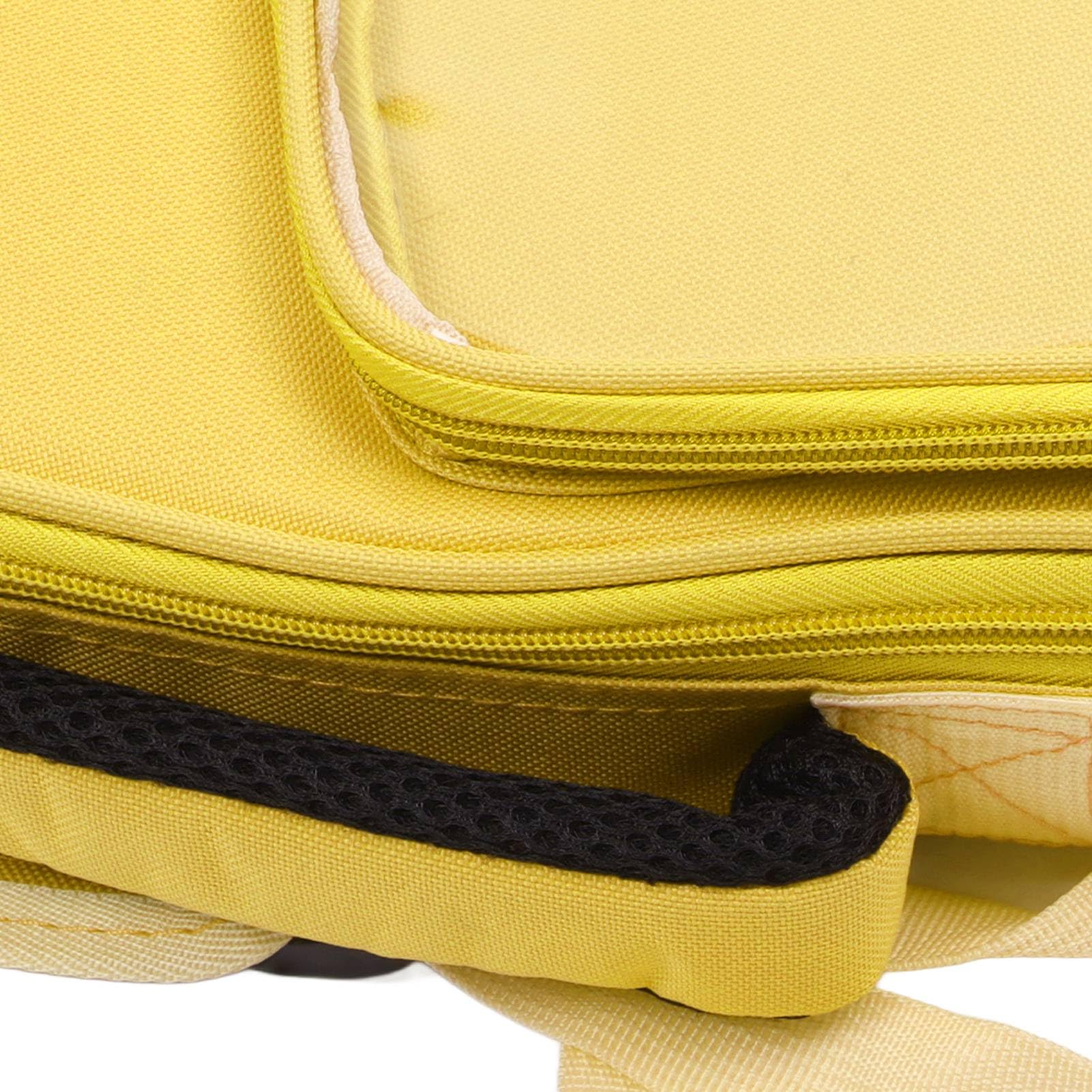 RiToEasysports Mochila para Guitarra, Tela Oxford Impermeable, Ligera, Portátil, con Cómodo Acolchado y Correas Ajustables para Guitarra Acústica, Atril, Pedal de Efectos y Accesorios (Yellow)