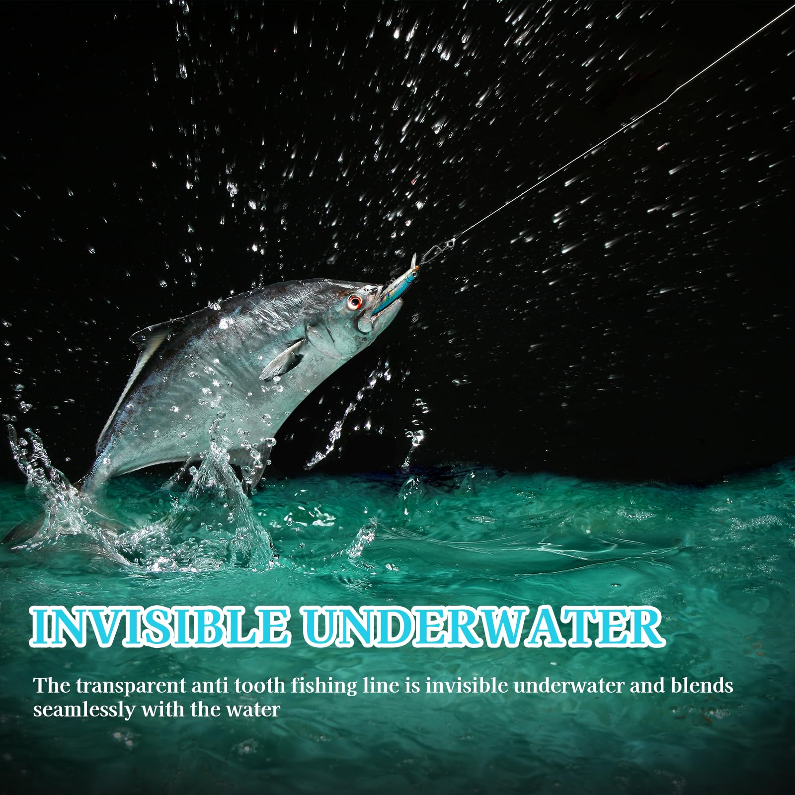 12 anzuelos de acero para pesca de lucio, de fluorocarbono, con remolino y mosquetón, accesorios de pesca para pesca de spinning, anzuelos de pesca para agua salada y agua dulce
