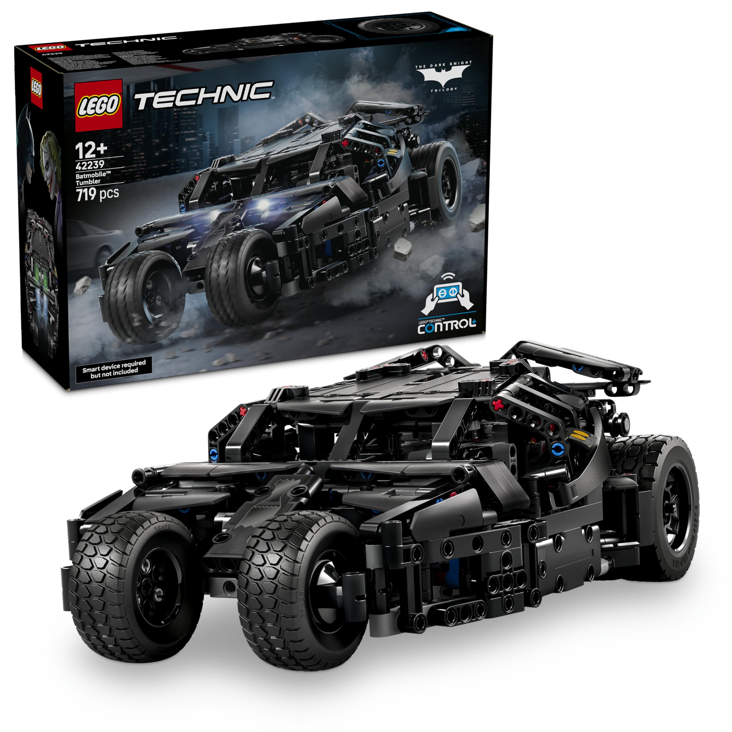LEGO Technic Batmobile Tumbler - ferngesteuertes Spielzeugauto - Batman Fanartikel - Modell mit Lenkung und Scheinwerfern - Geschenkidee für Kinder ab 12 Jahren - 42239